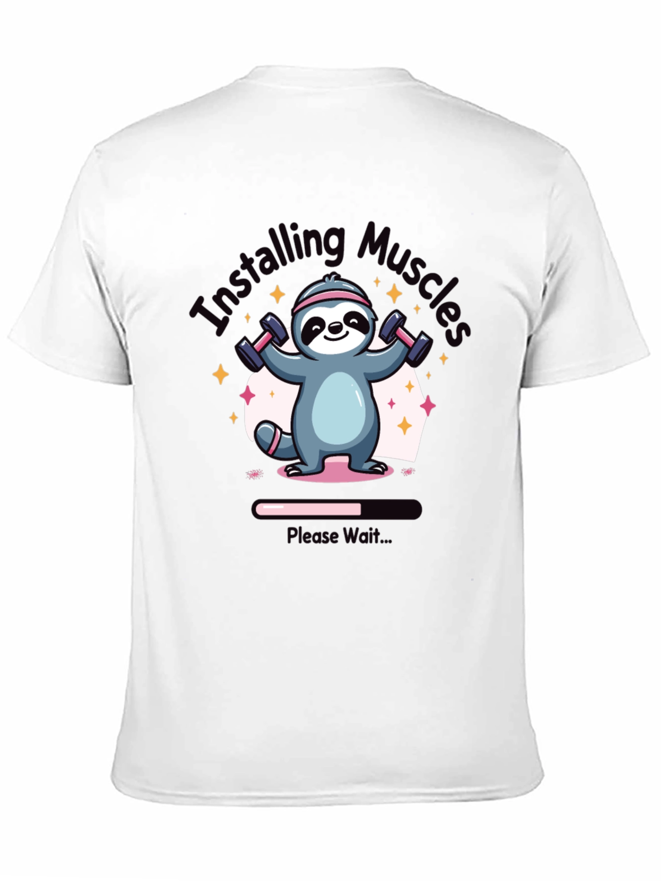 Installing Muscles Sloth Graphic Tee