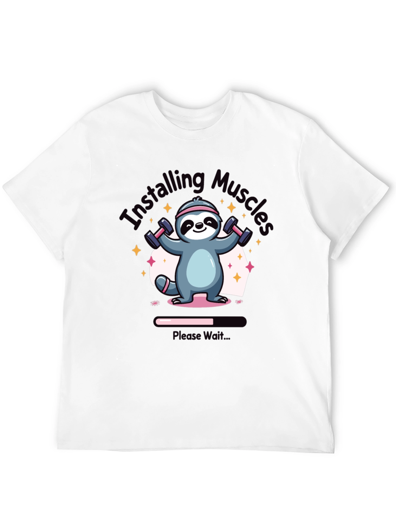 Installing Muscles Sloth Graphic Tee