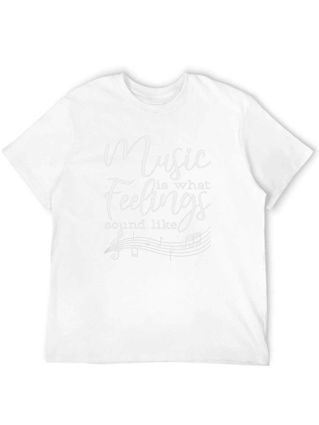 Music is What Feelings Sound Like - Black T-shirt