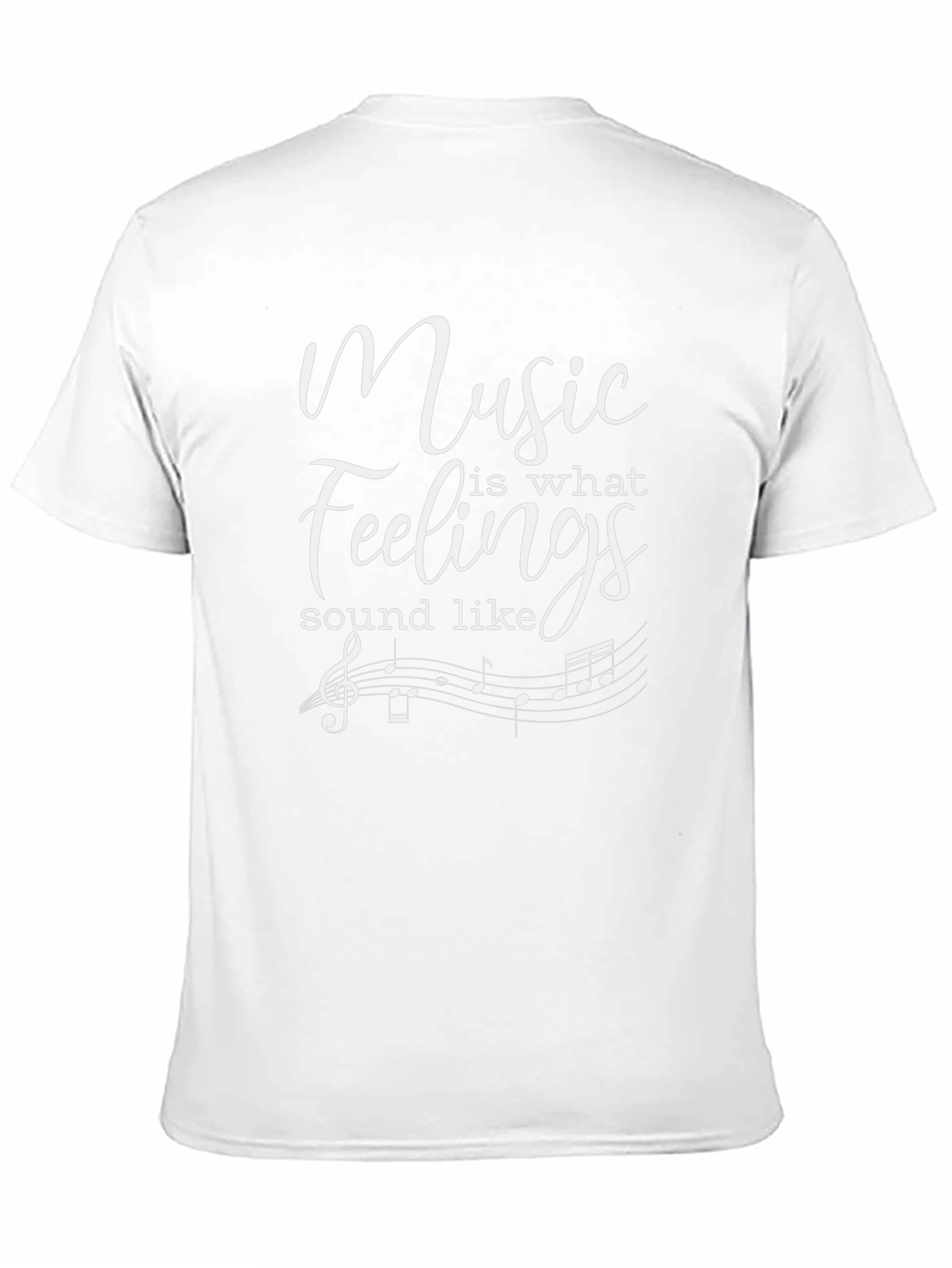 Music is What Feelings Sound Like - Black T-shirt
