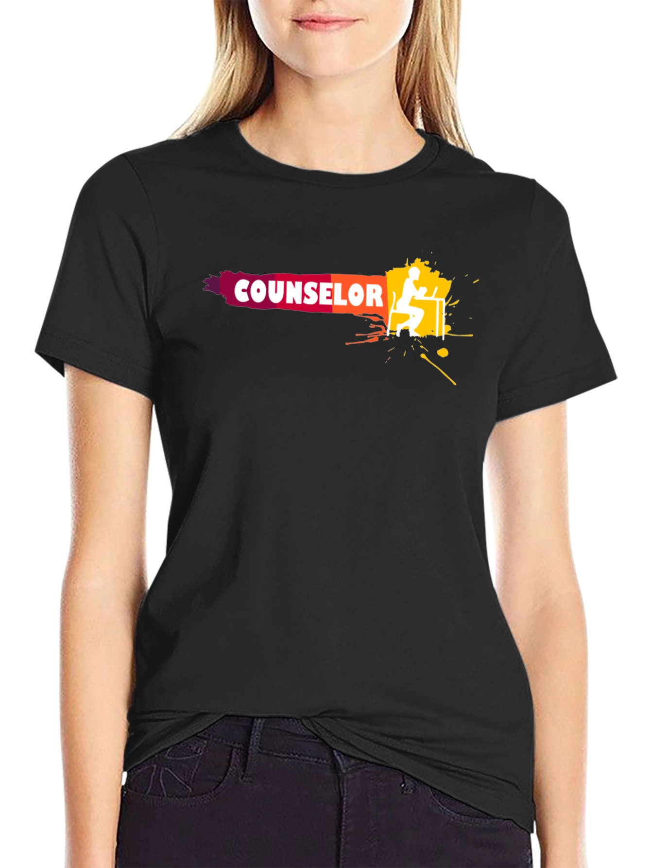 Counselor Graphic Tee - Unisex Black T-Shirt
