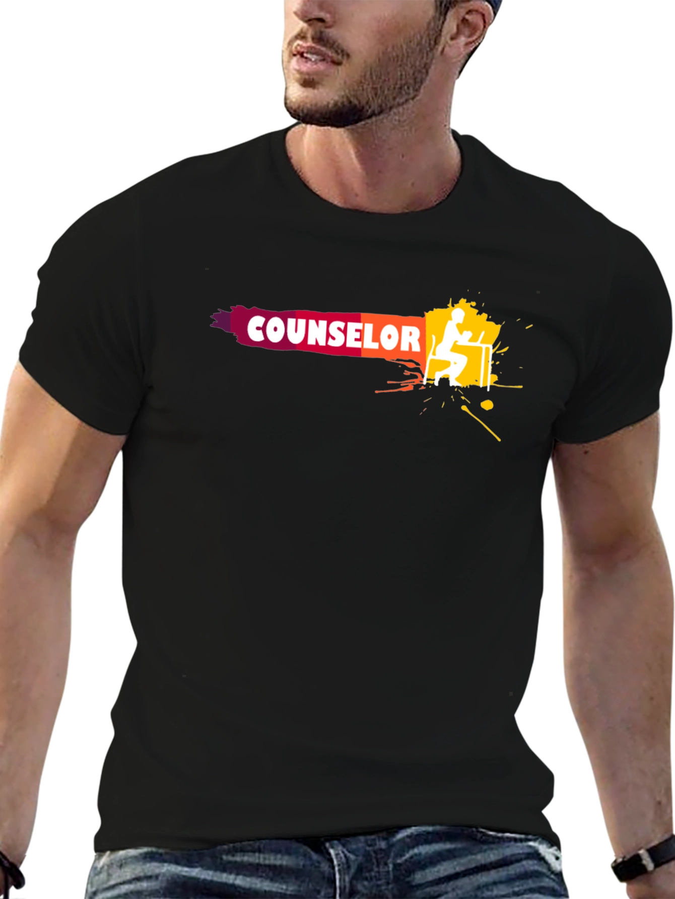 Counselor Graphic Tee - Unisex Black T-Shirt