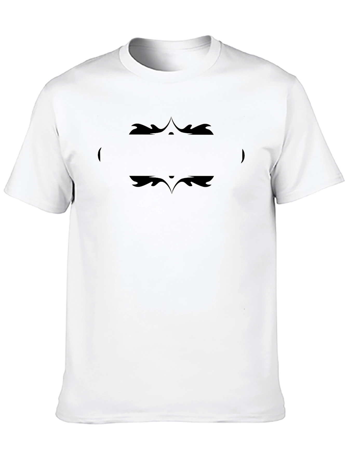 Mens Black Casual Graphic Tee Shirt