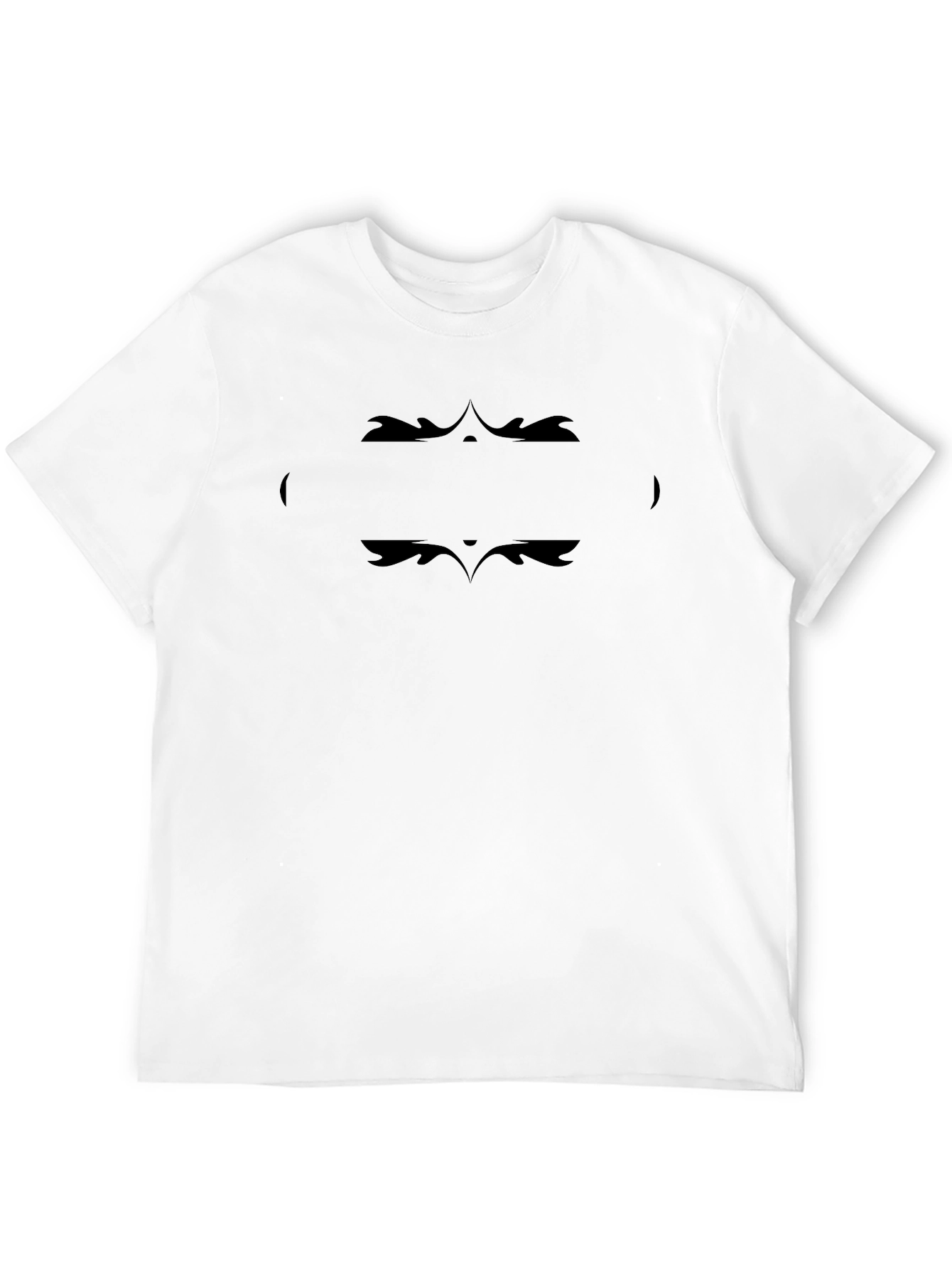 Mens Black Casual Graphic Tee Shirt