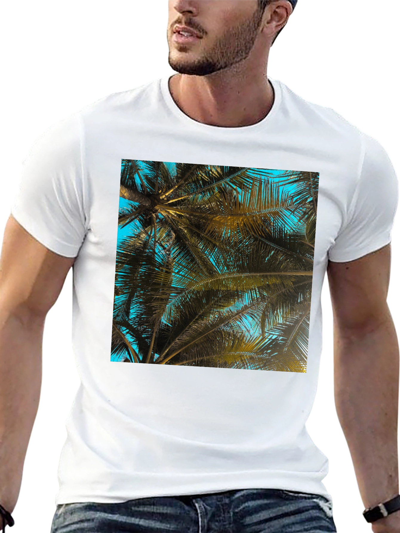 Tropical Palm Tree Graphic T-Shirt
