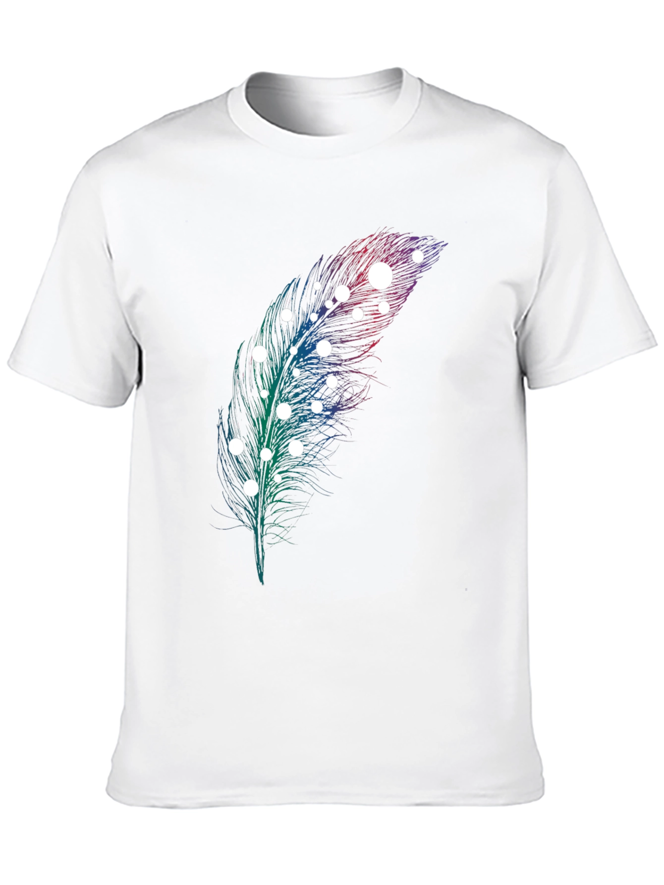 Feather Graphic Print T-Shirt