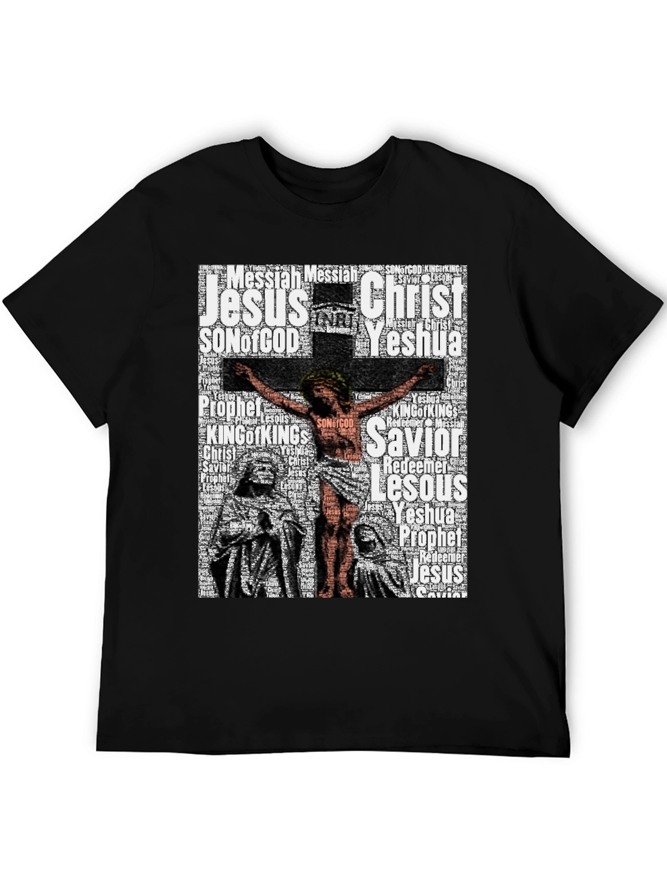 Jesus Christ Word Art Mens T-Shirt