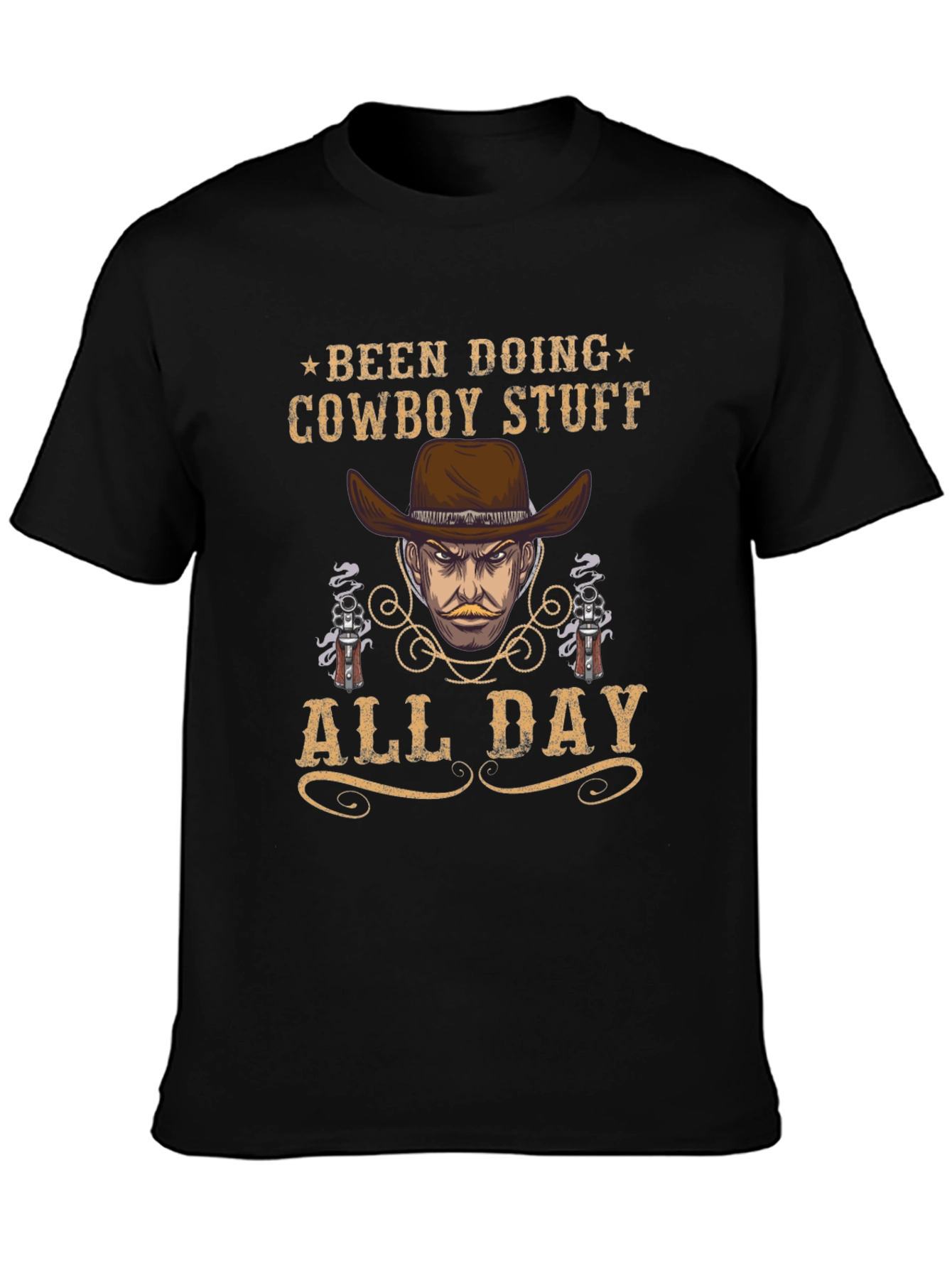 Cowboy Stuff All Day Black T-Shirt