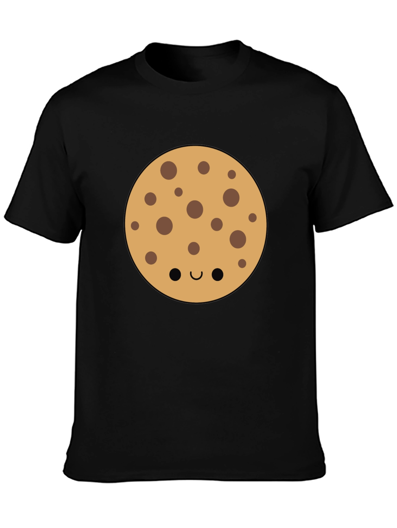 Cute Cookie Graphic Tee - Black Casual Shirt