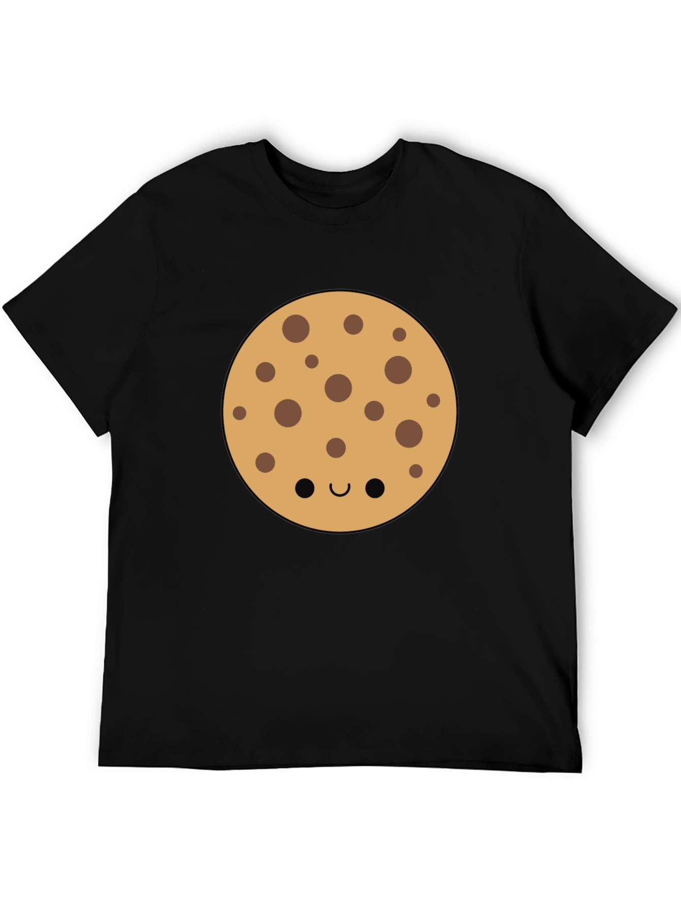 Cute Cookie Graphic Tee - Black Casual Shirt