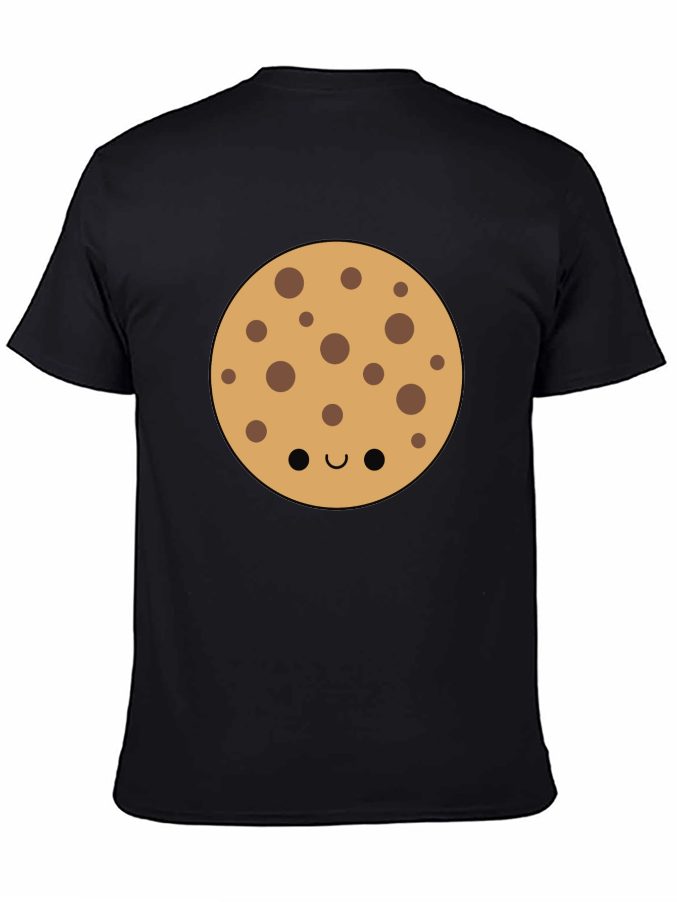 Cute Cookie Graphic Tee - Black Casual Shirt