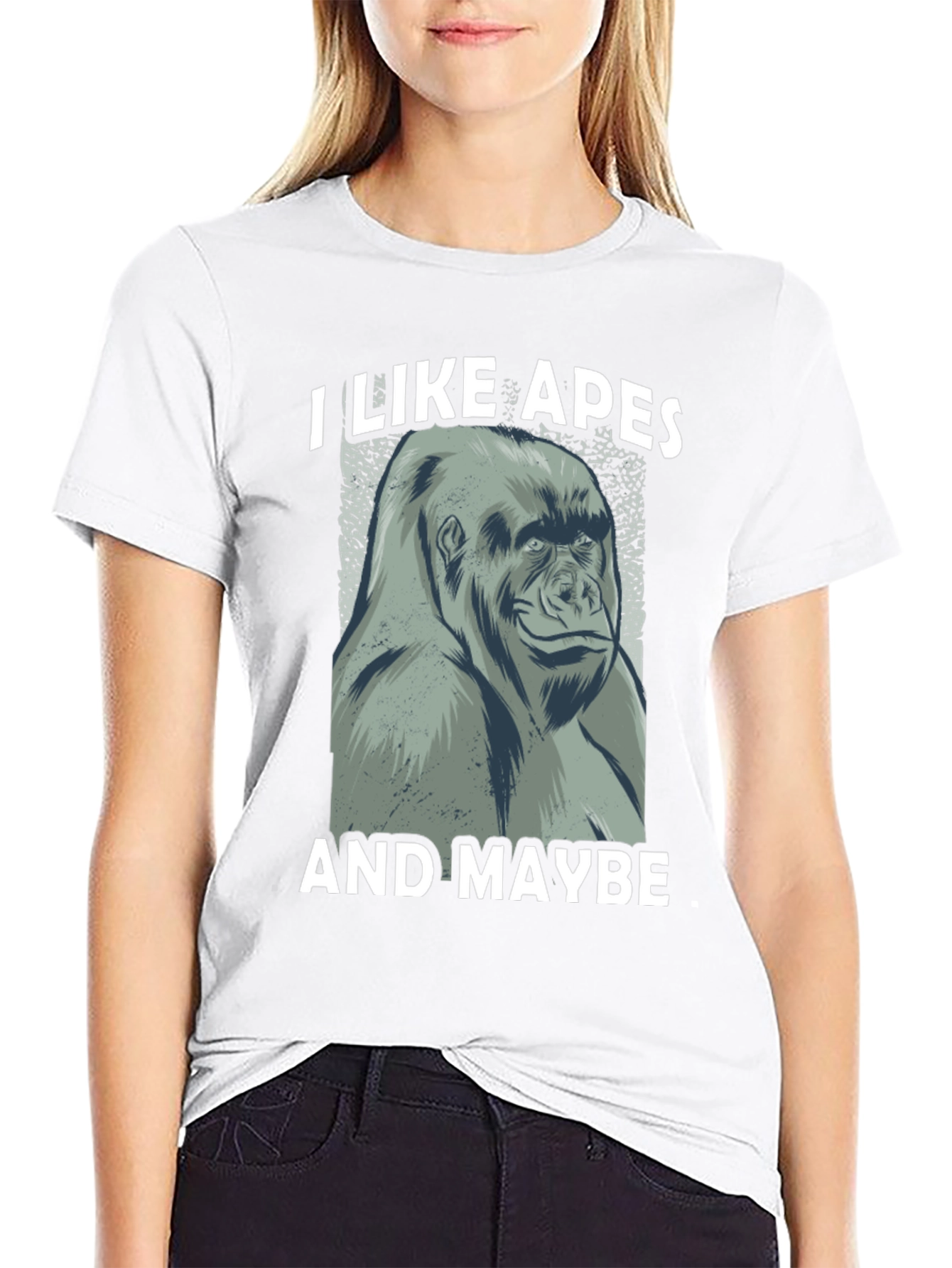 I Like Apes Funny Gorilla Graphic T-Shirt