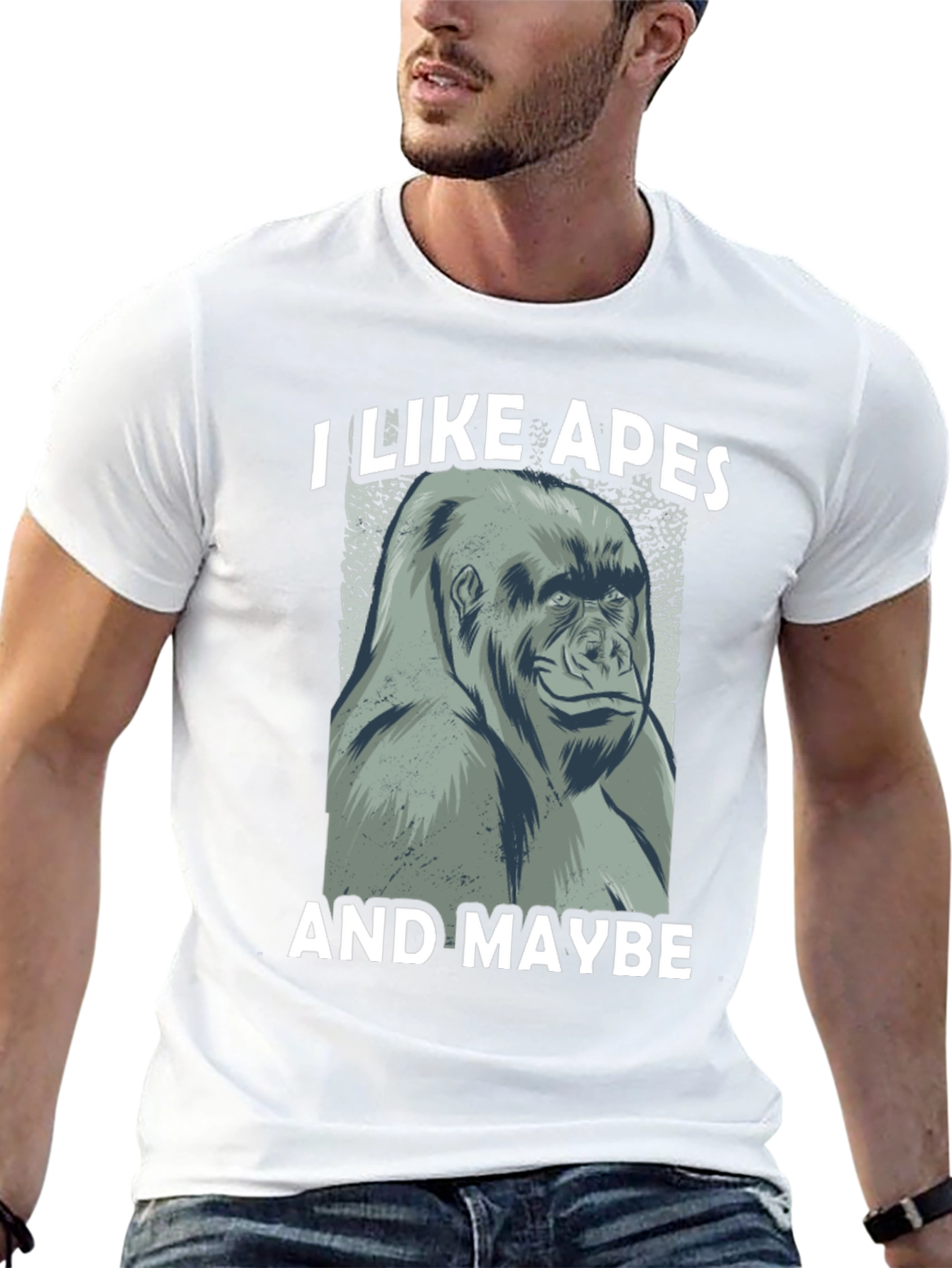I Like Apes Funny Gorilla Graphic T-Shirt
