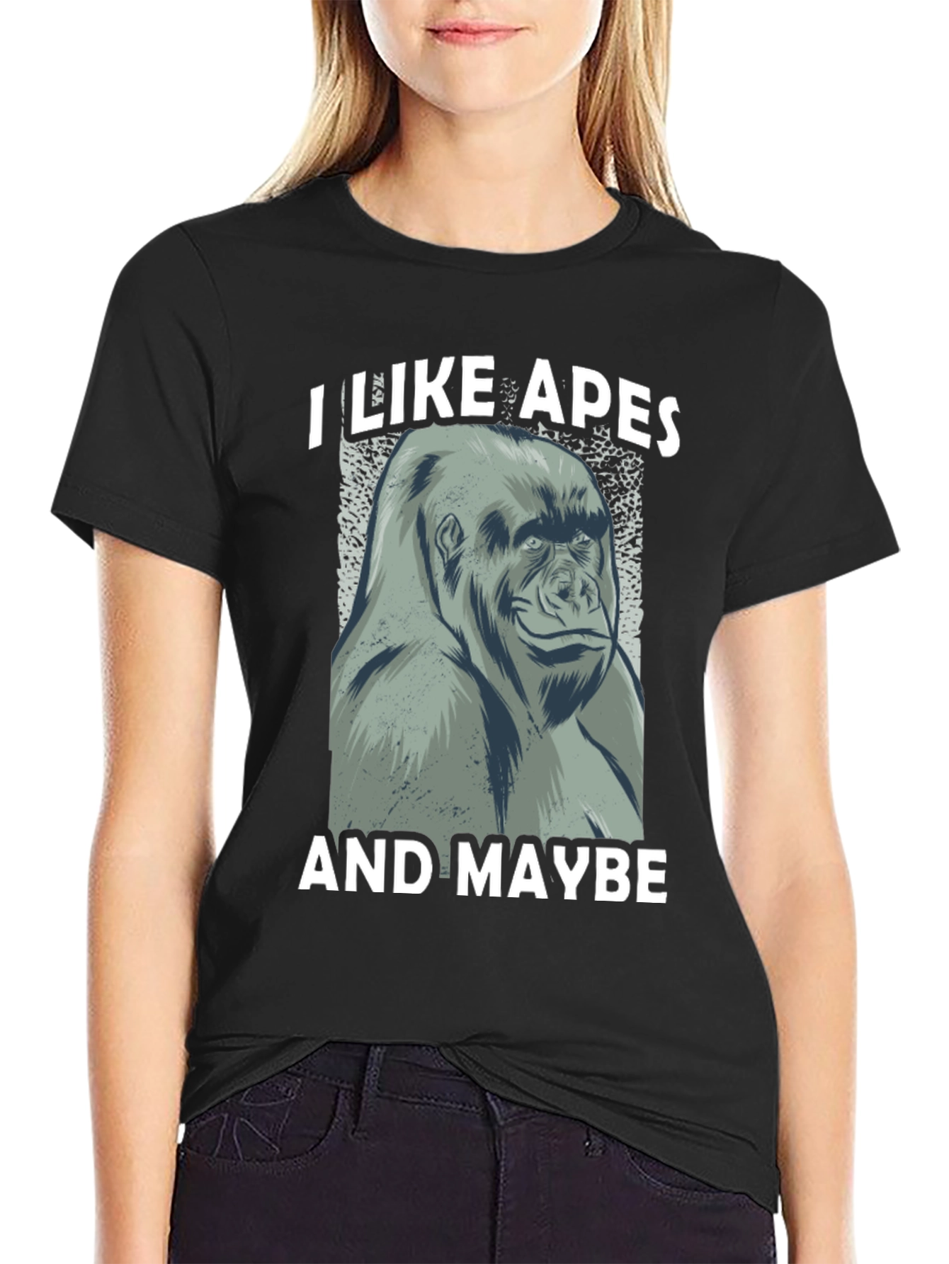I Like Apes Funny Gorilla Graphic T-Shirt