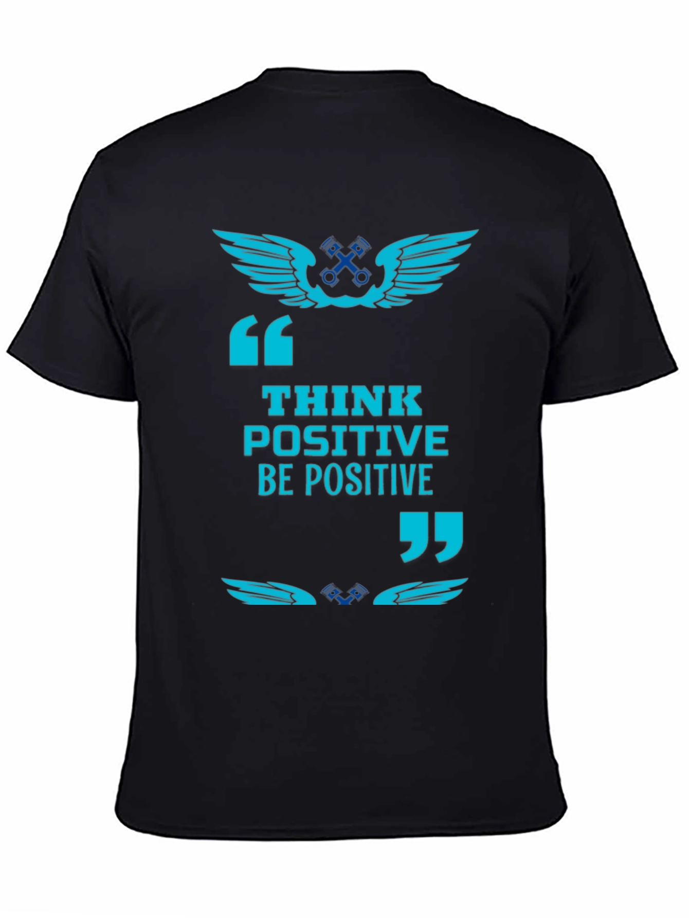 Think Positive Black Graphic Tee