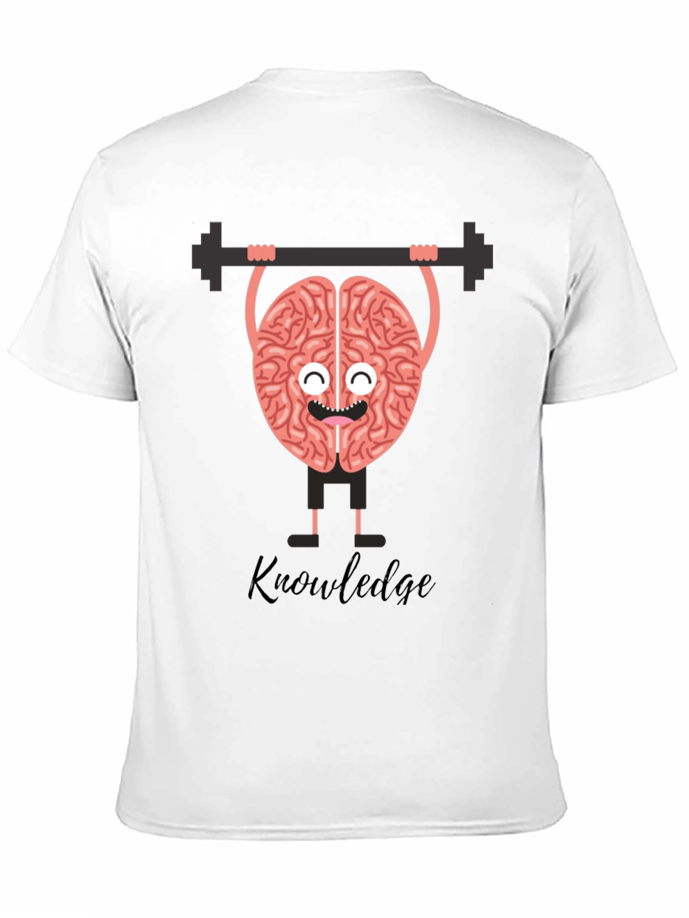 Knowledge is Power Brain Lifting Barbell T-Shirt