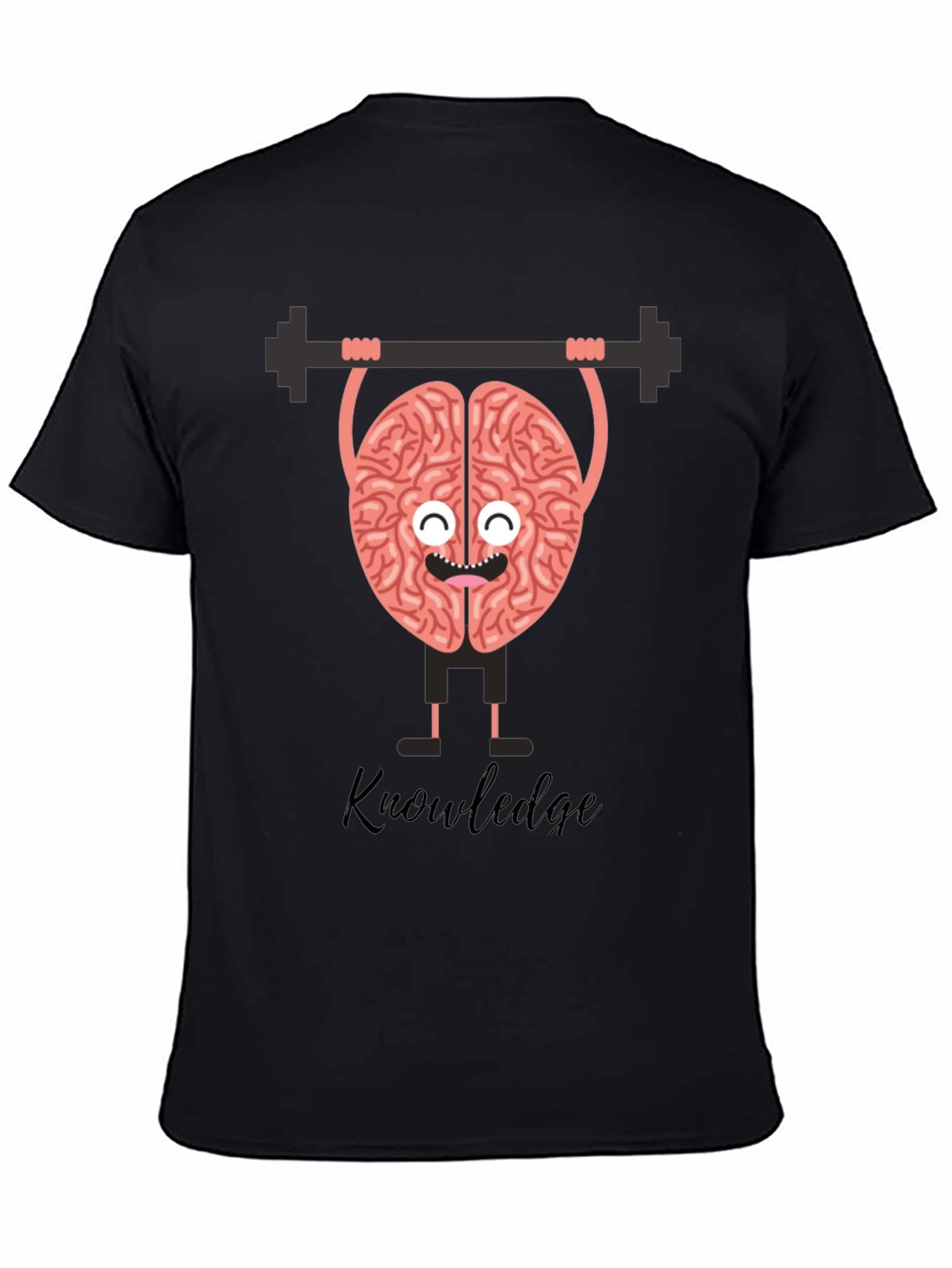 Knowledge is Power Brain Lifting Barbell T-Shirt
