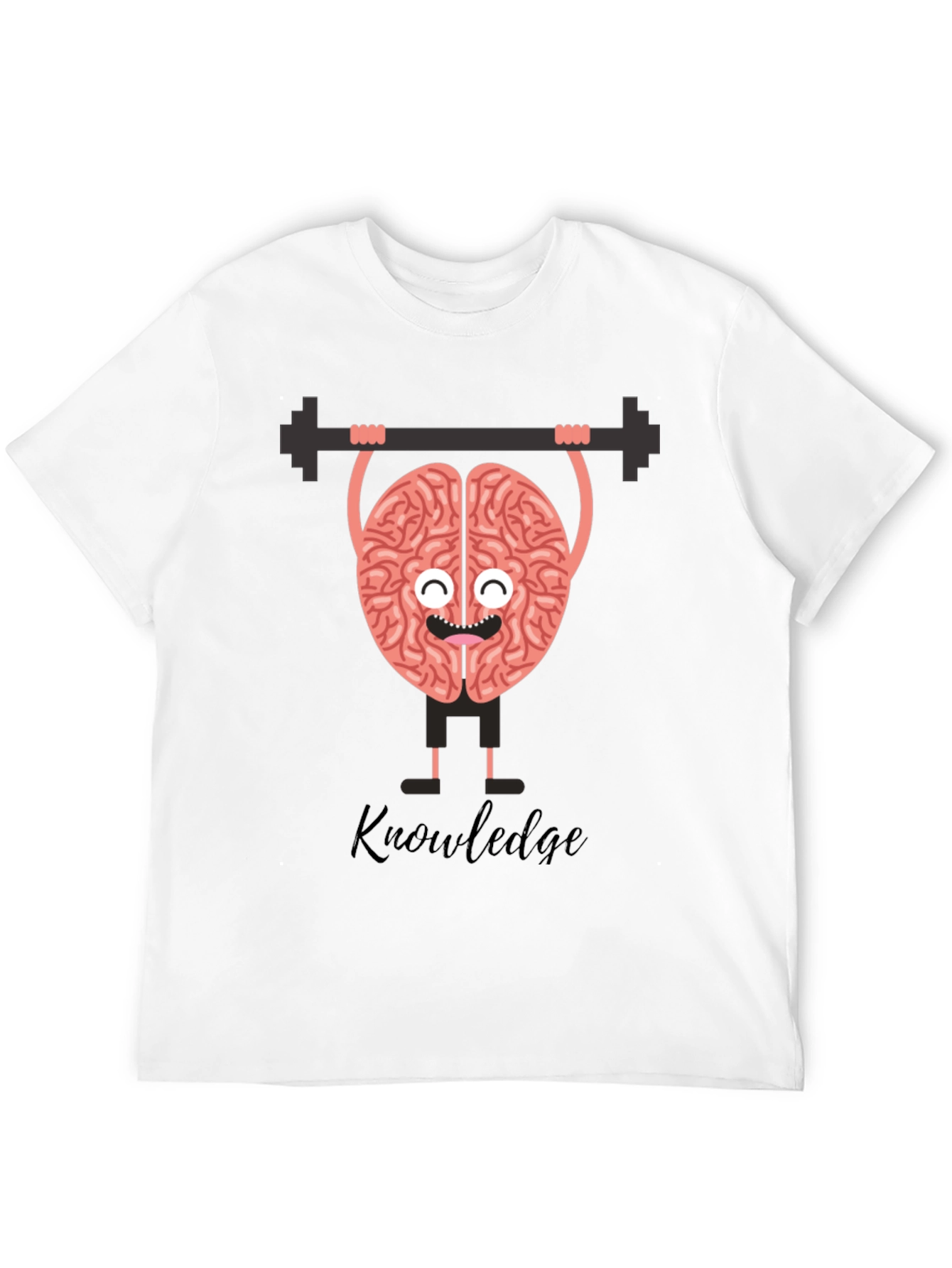 Knowledge is Power Brain Lifting Barbell T-Shirt