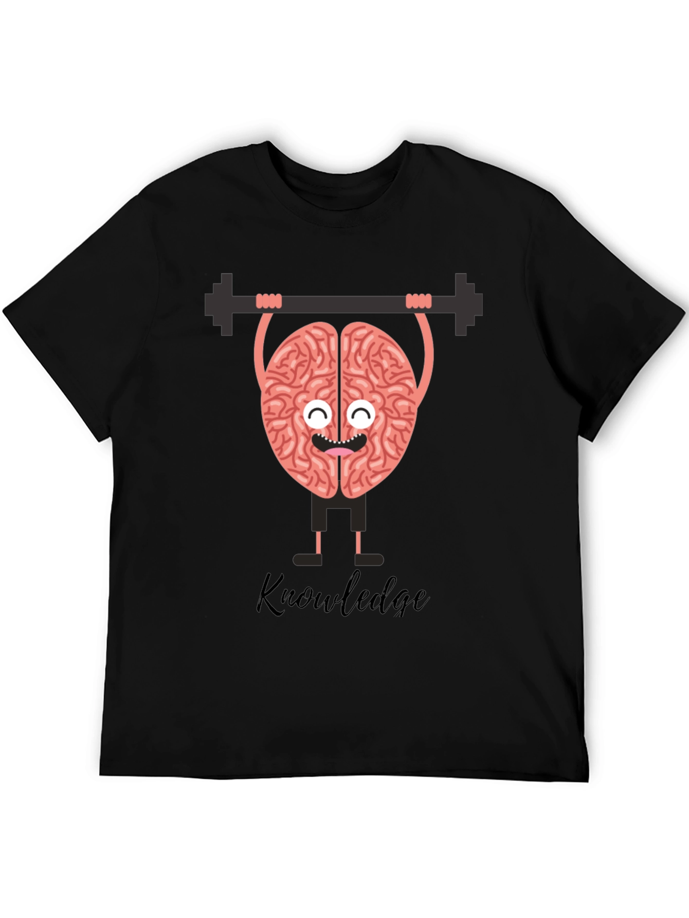 Knowledge is Power Brain Lifting Barbell T-Shirt