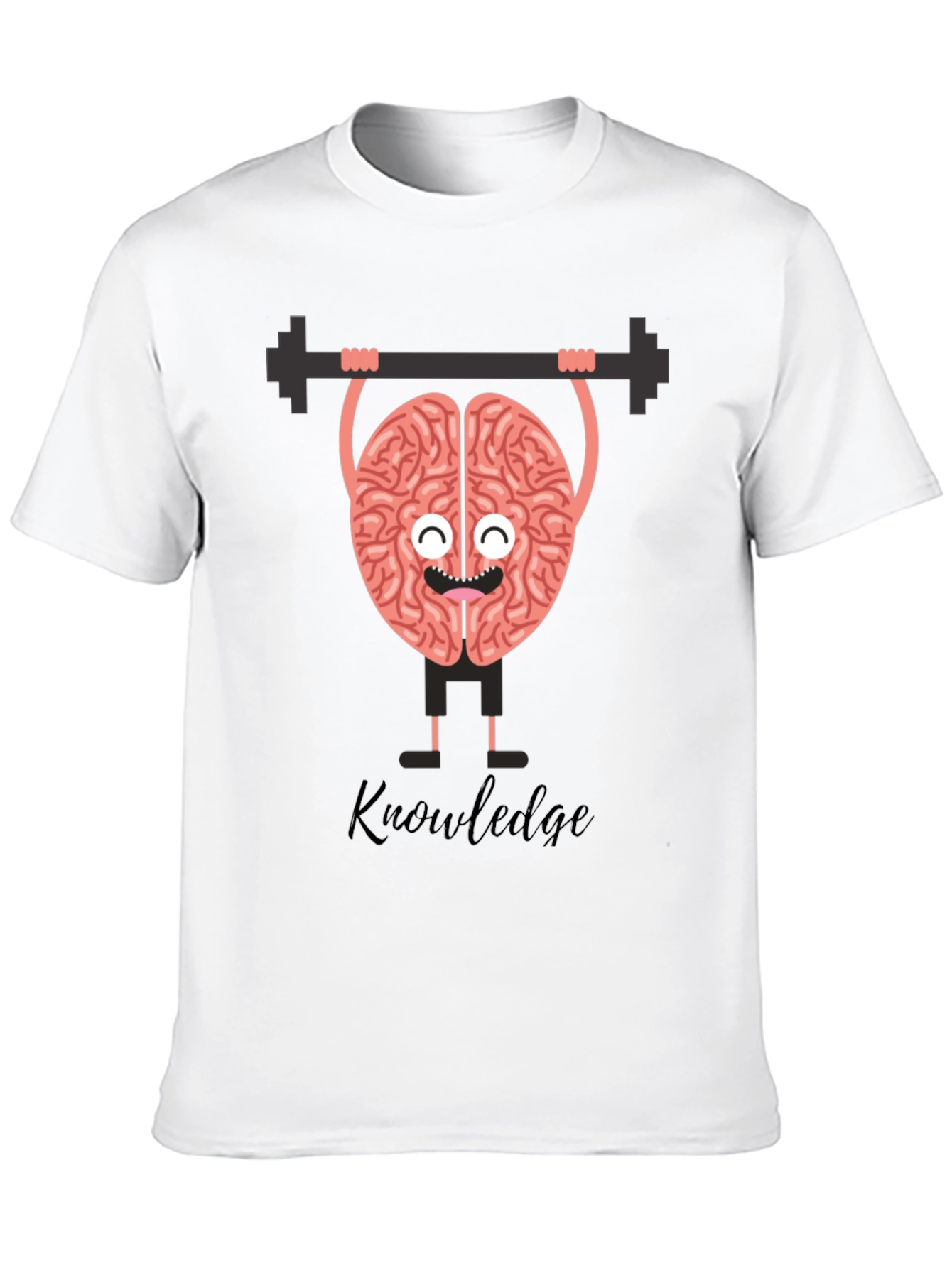 Knowledge is Power Brain Lifting Barbell T-Shirt