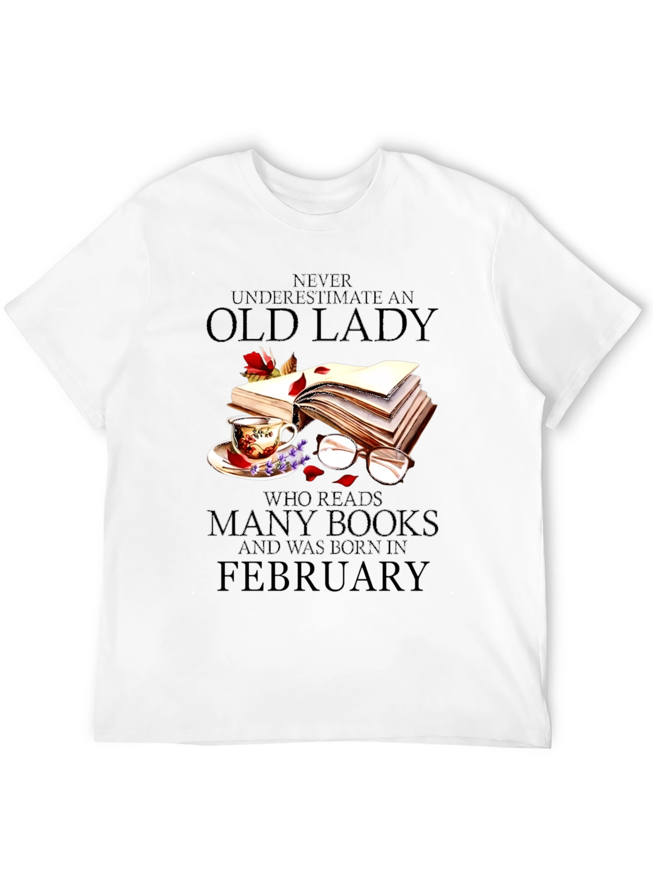 Old Lady Who Reads February T-Shirt