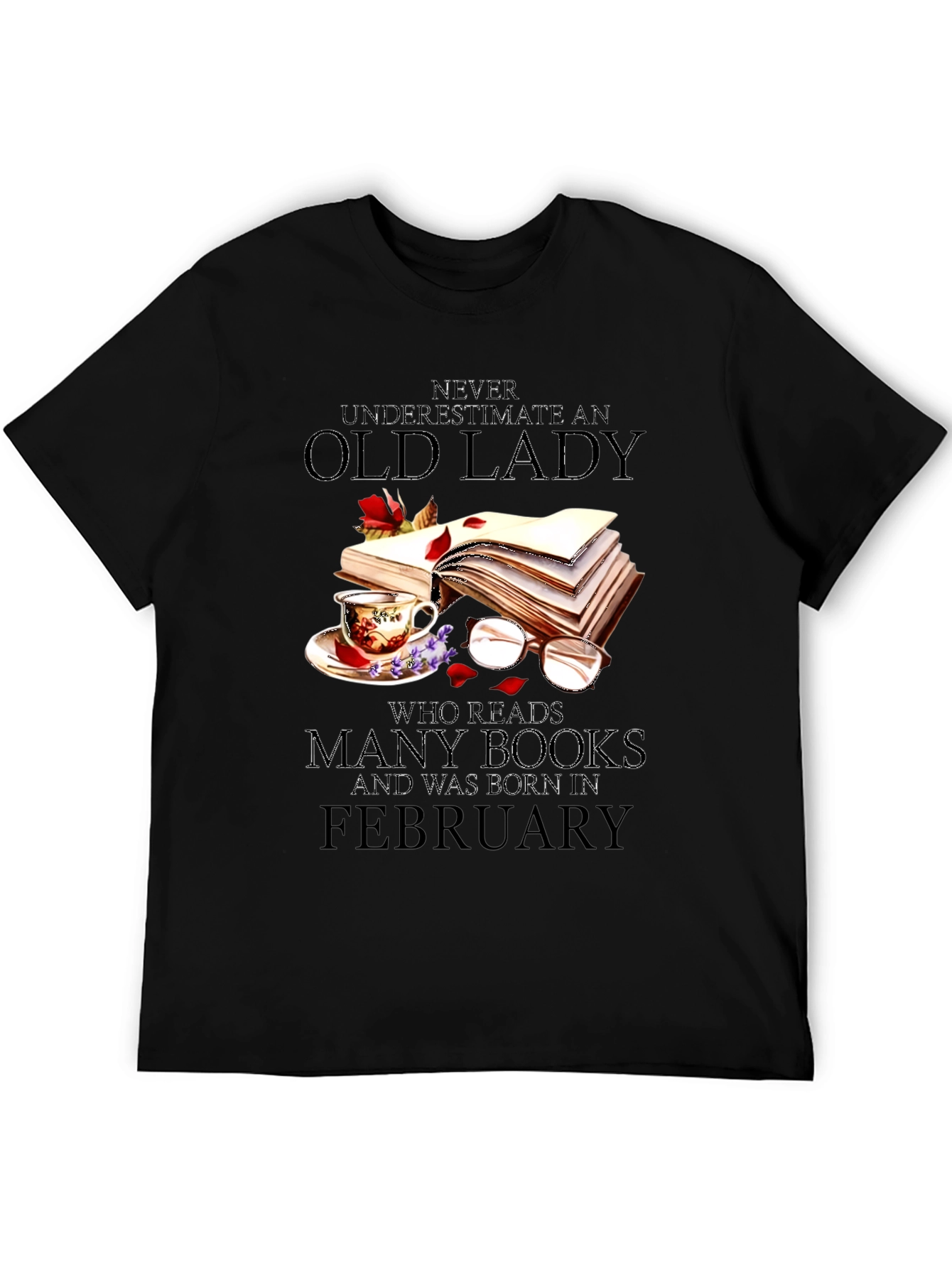 Old Lady Who Reads February T-Shirt