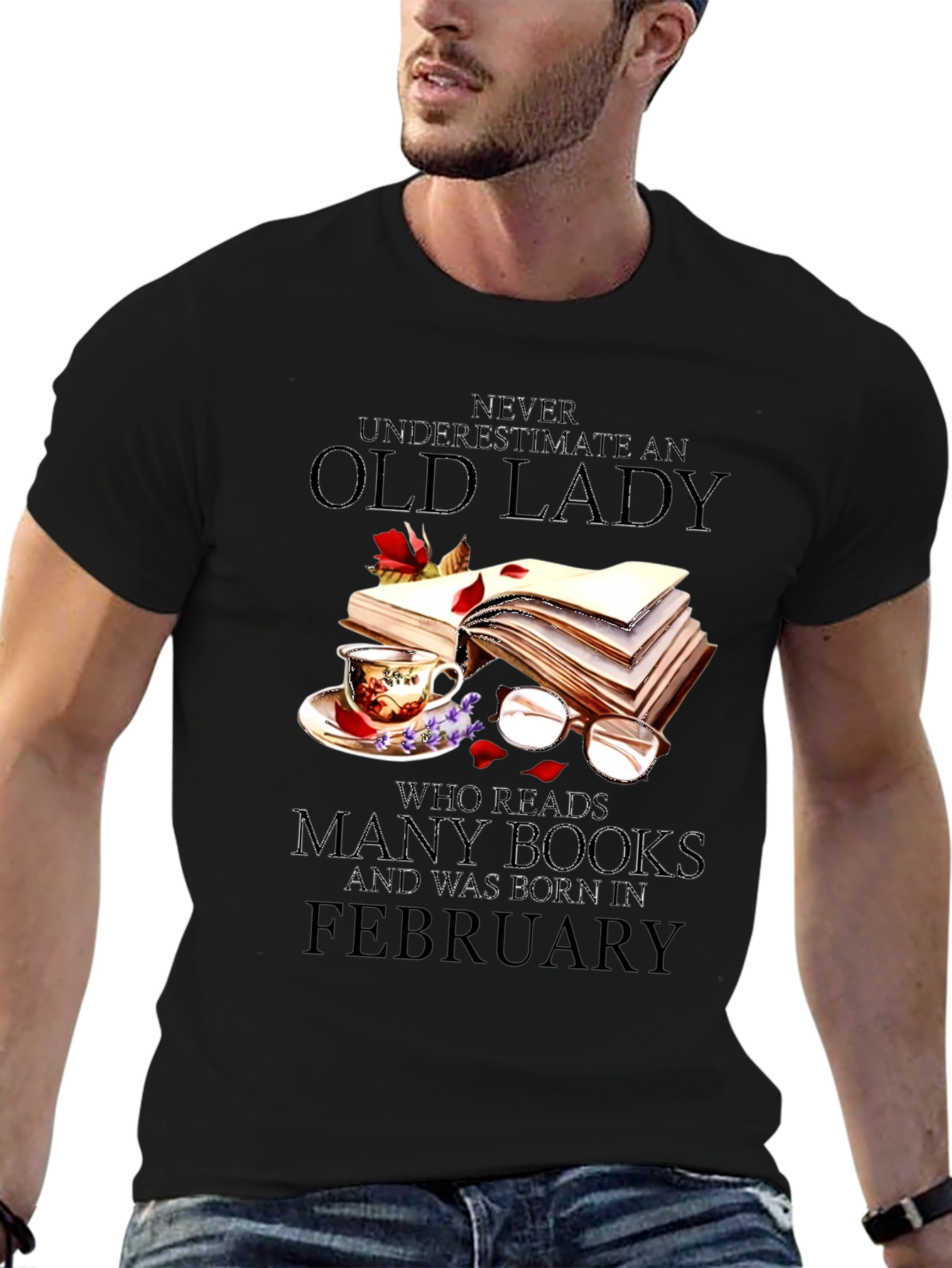 Old Lady Who Reads February T-Shirt