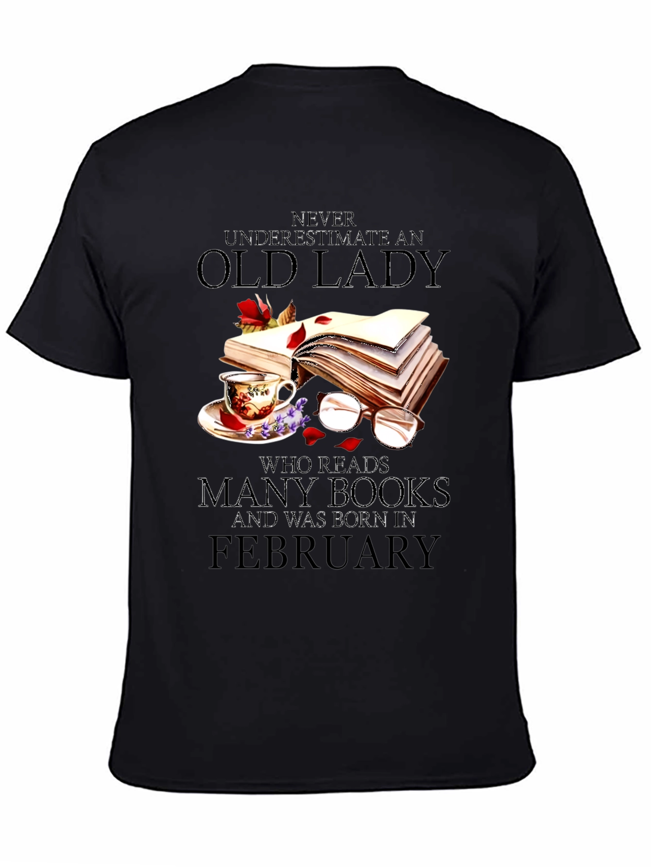 Old Lady Who Reads February T-Shirt