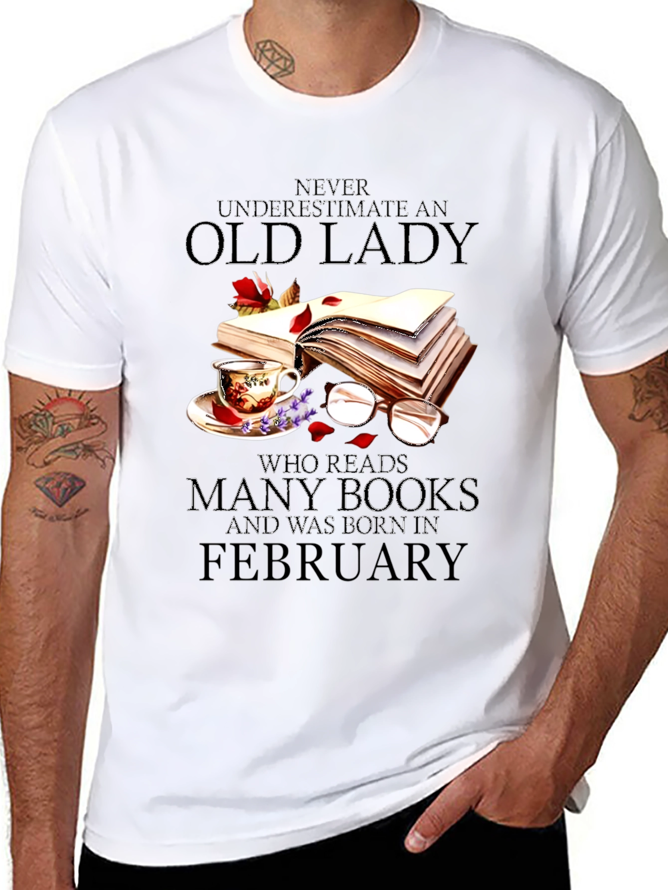 Old Lady Who Reads February T-Shirt