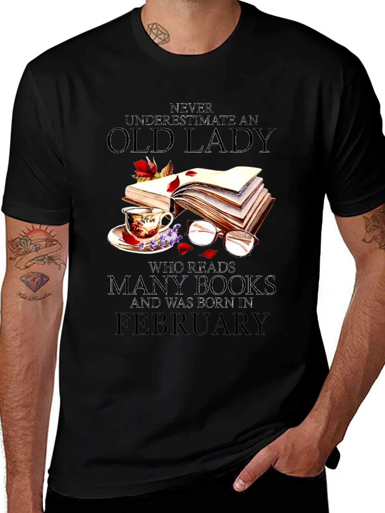 Old Lady Who Reads February T-Shirt