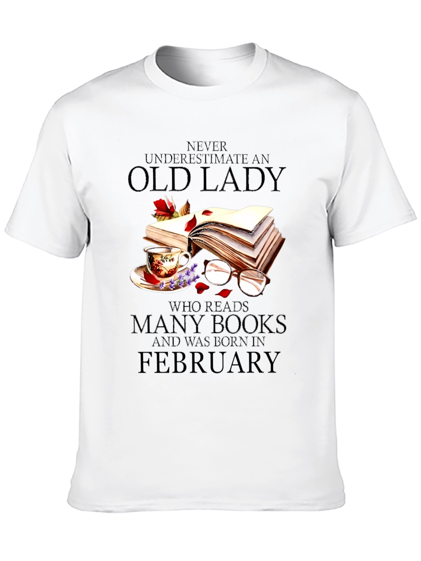Old Lady Who Reads February T-Shirt