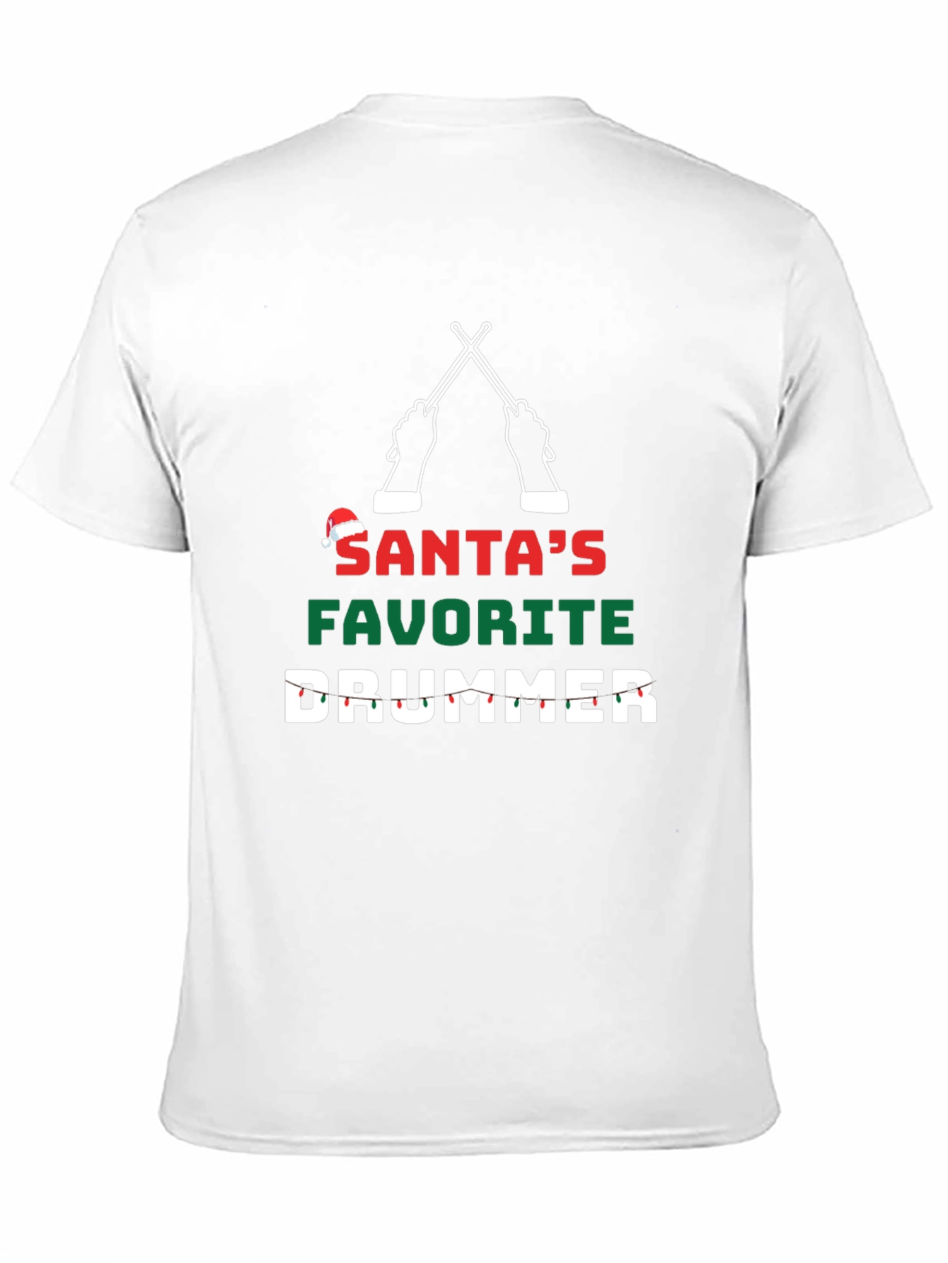 Santas Favorite Drummer Christmas T-Shirt