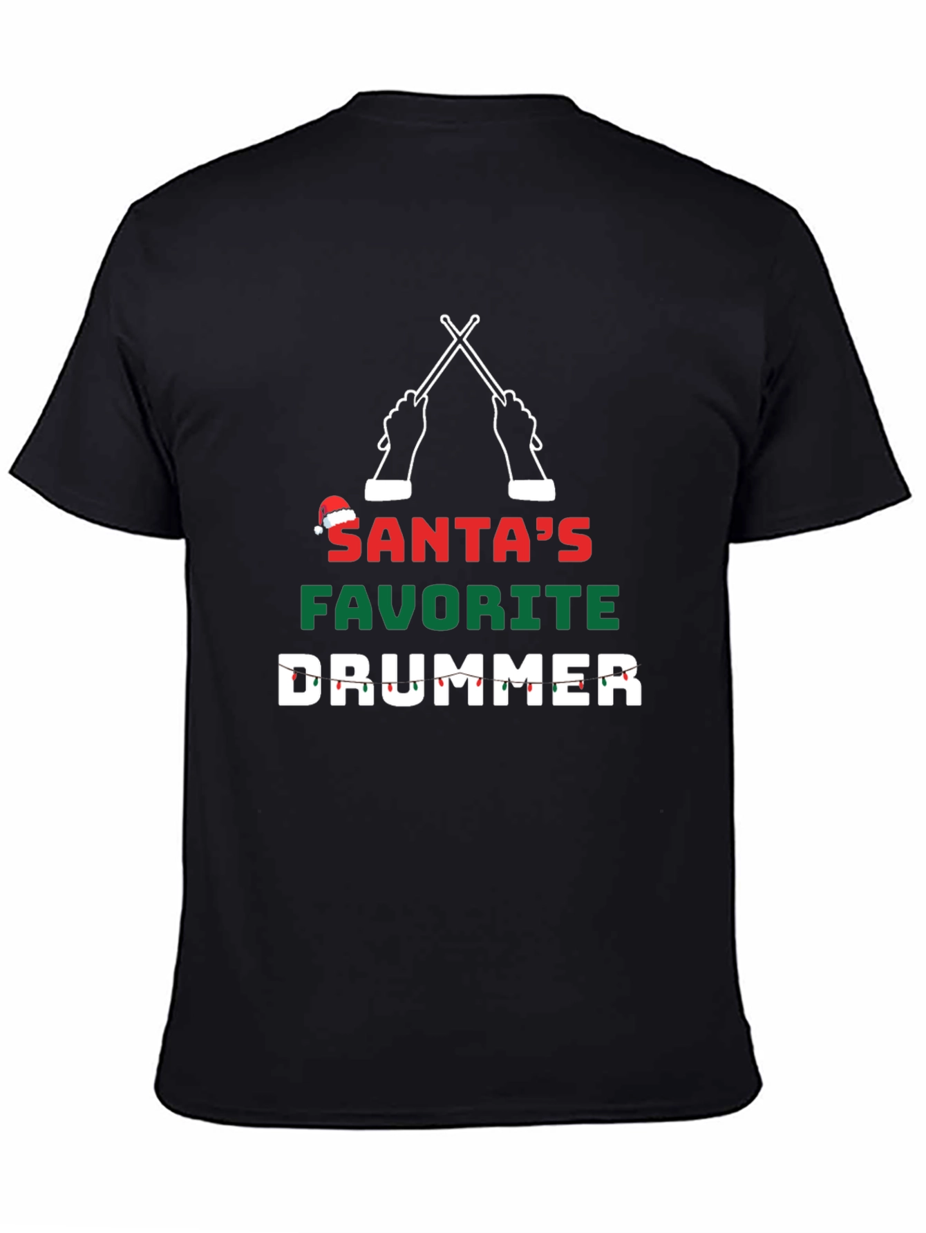 Santas Favorite Drummer Christmas T-Shirt