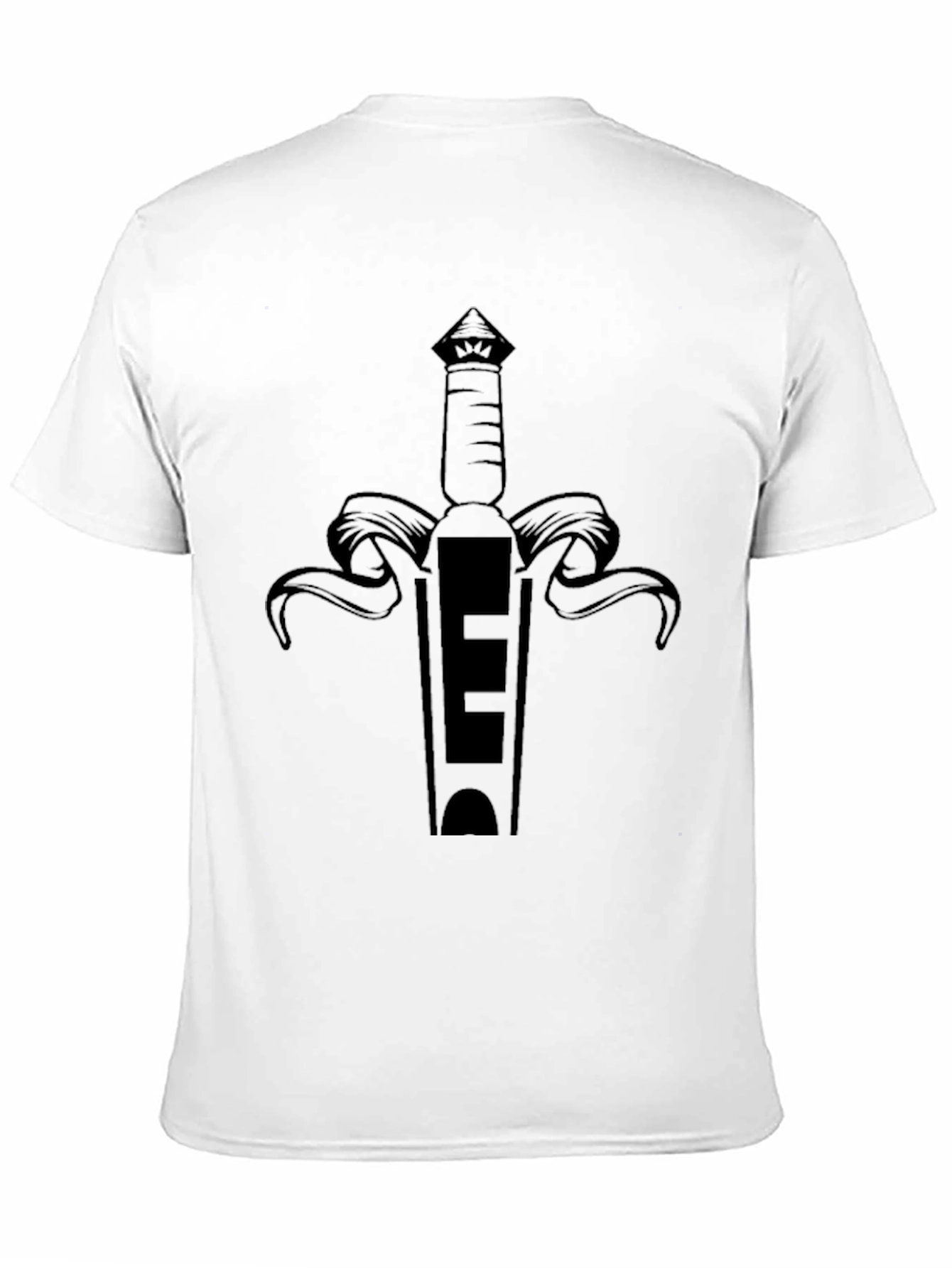 Black Sword Graphic T-Shirt - Edgy Design