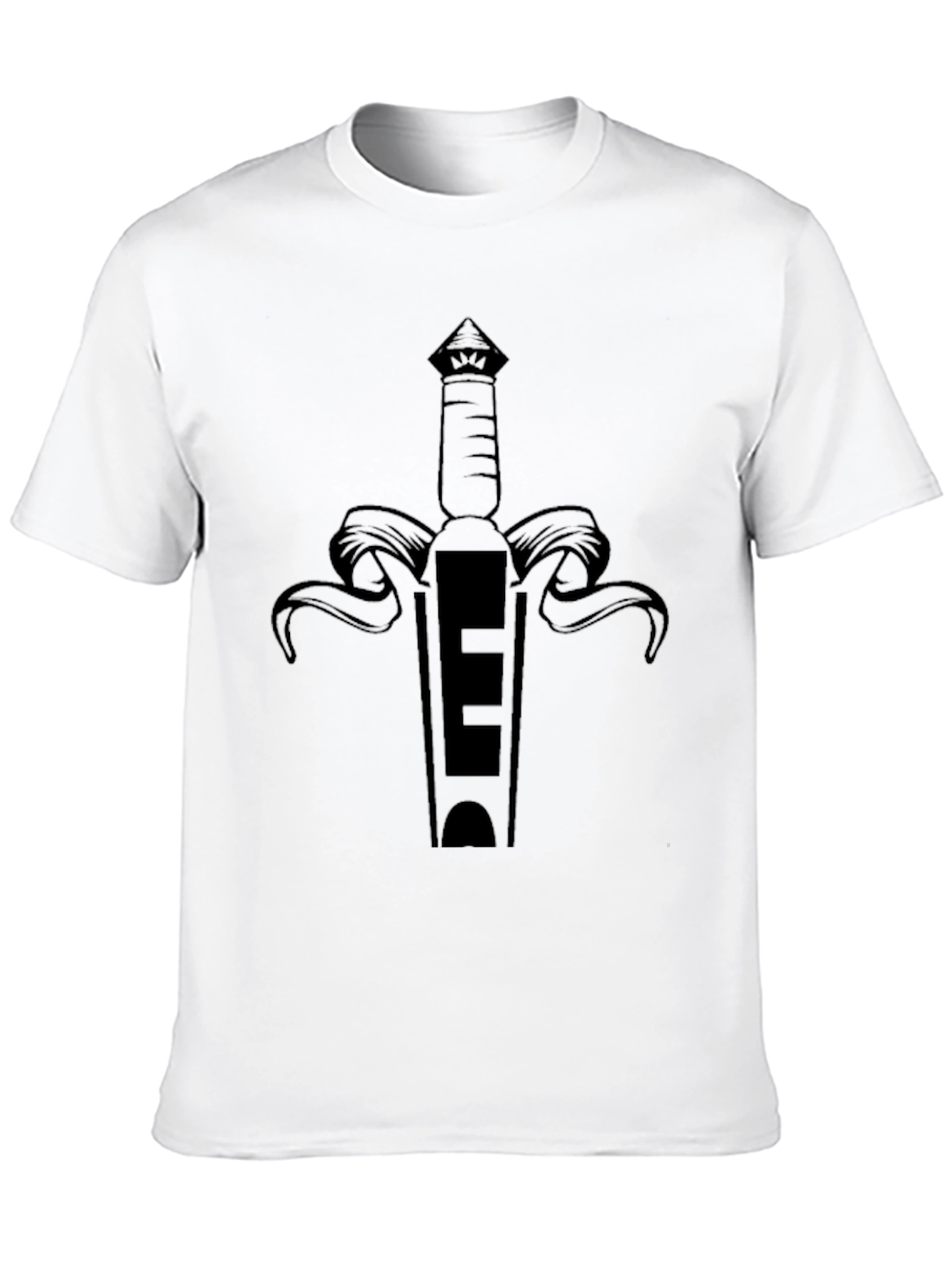 Black Sword Graphic T-Shirt - Edgy Design