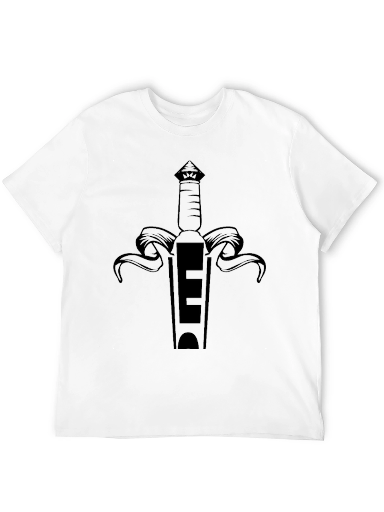 Black Sword Graphic T-Shirt - Edgy Design