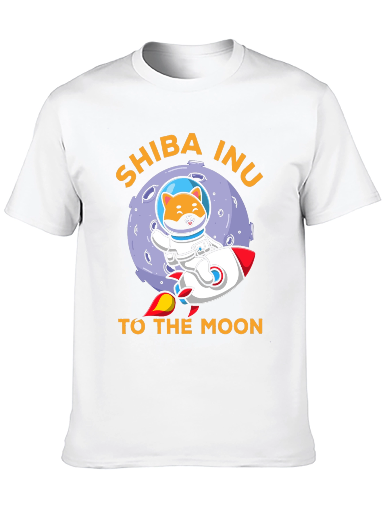 Shiba Inu To The Moon Black T-Shirt