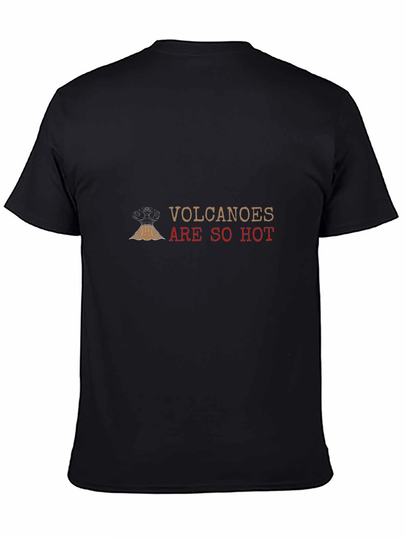 Volcanoes Are So Hot Black Graphic Tee