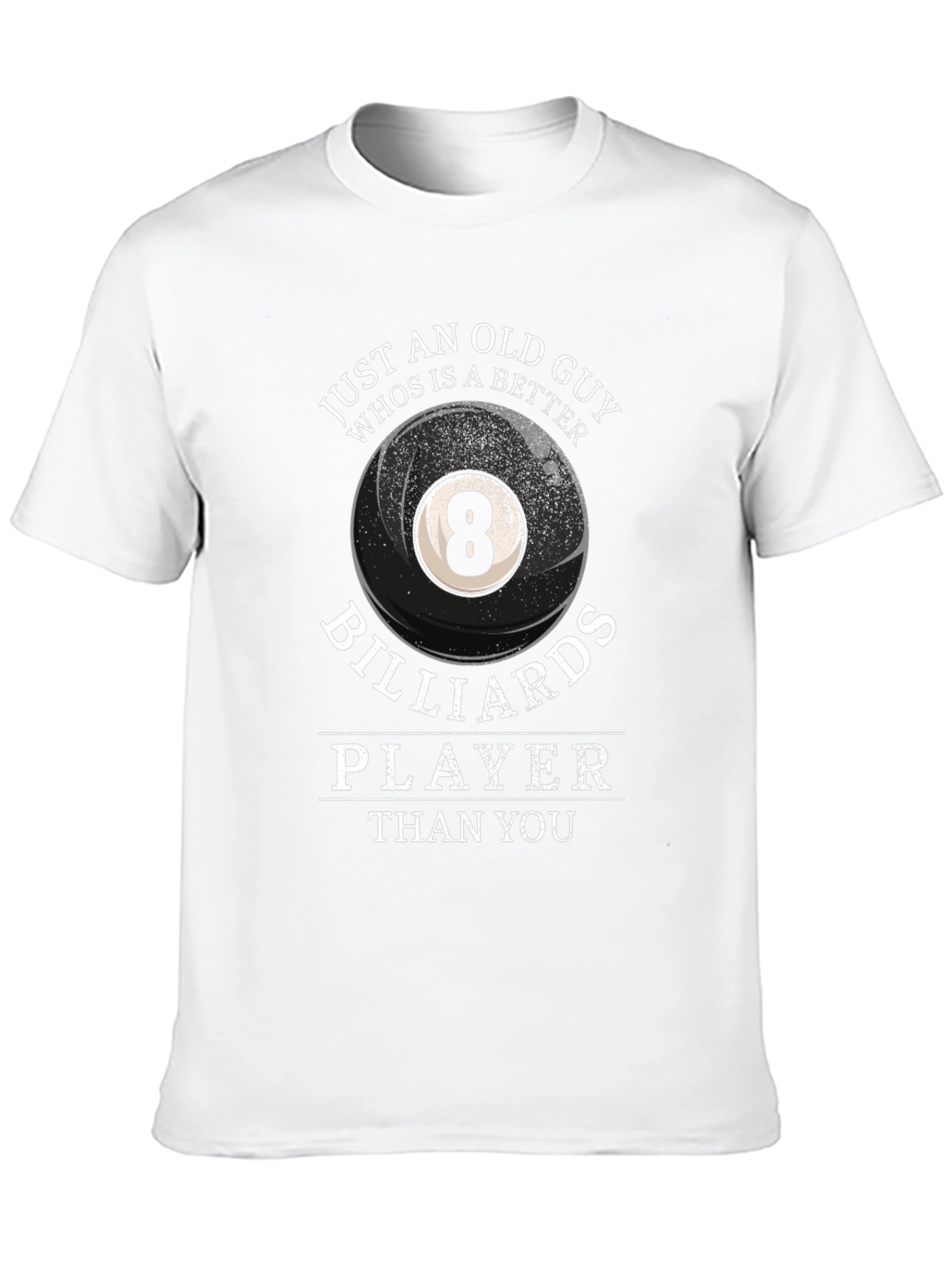 Funny Billiards Player T-Shirt for Old Guys