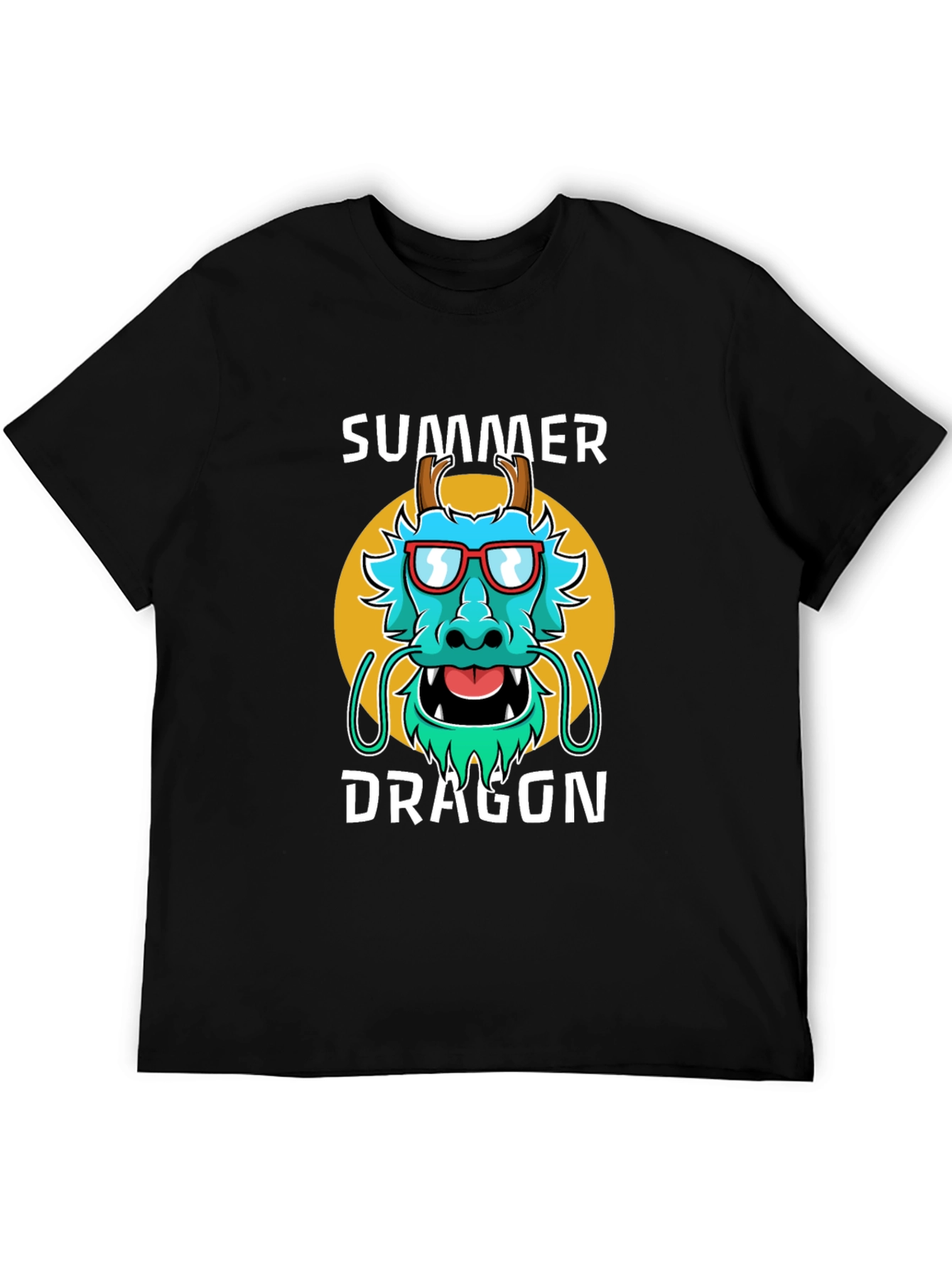 Summer Dragon Graphic Tee - Stylish Mens T-Shirt