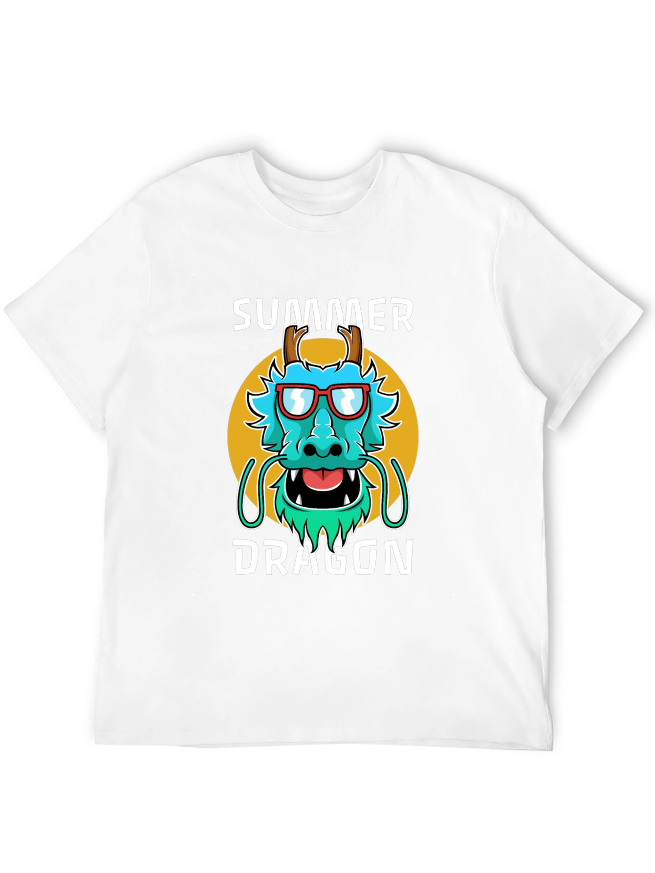 Summer Dragon Graphic Tee - Stylish Mens T-Shirt