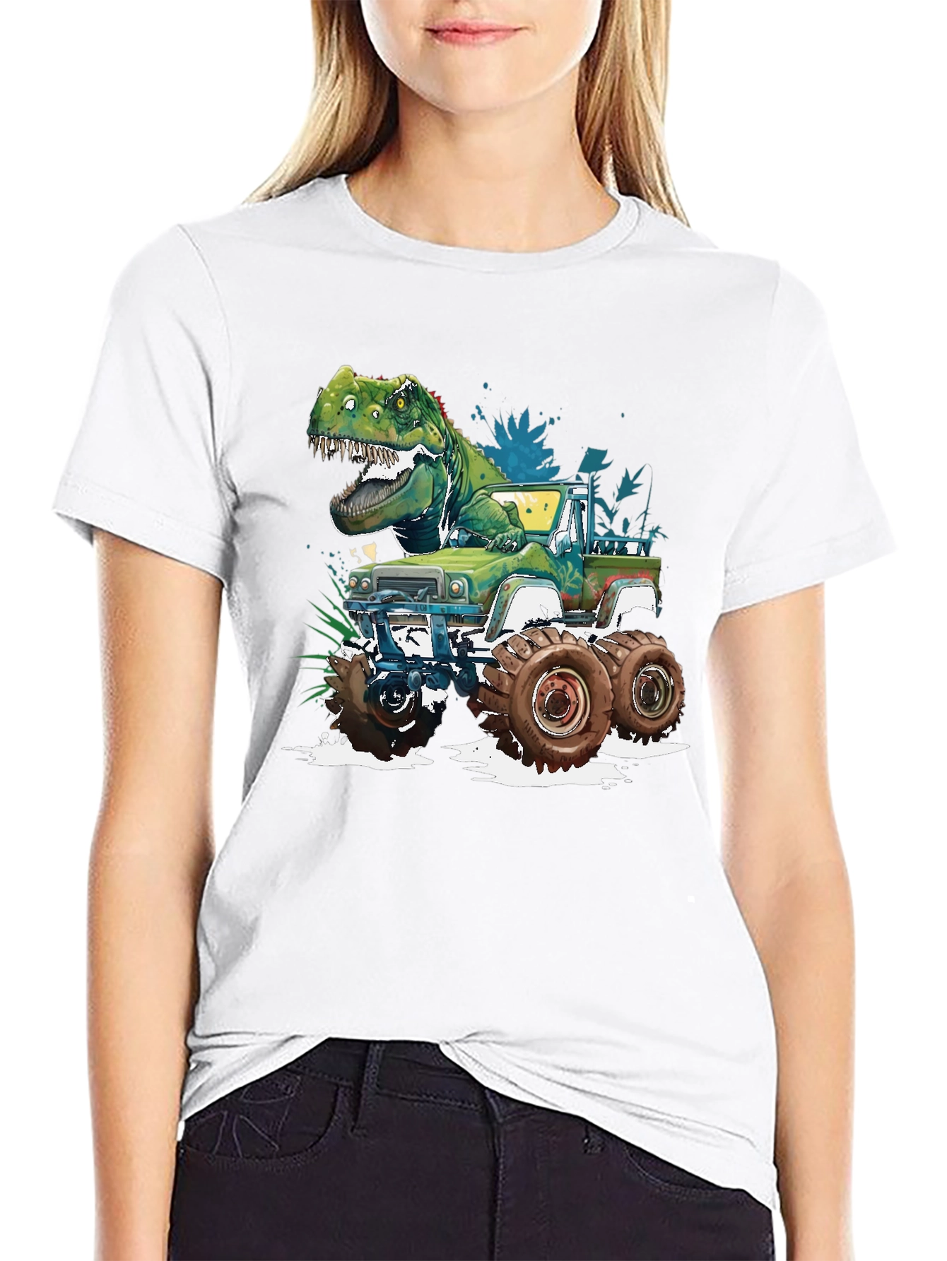 Dino Truck T-Shirt - Monster Truck Dinosaur Tee