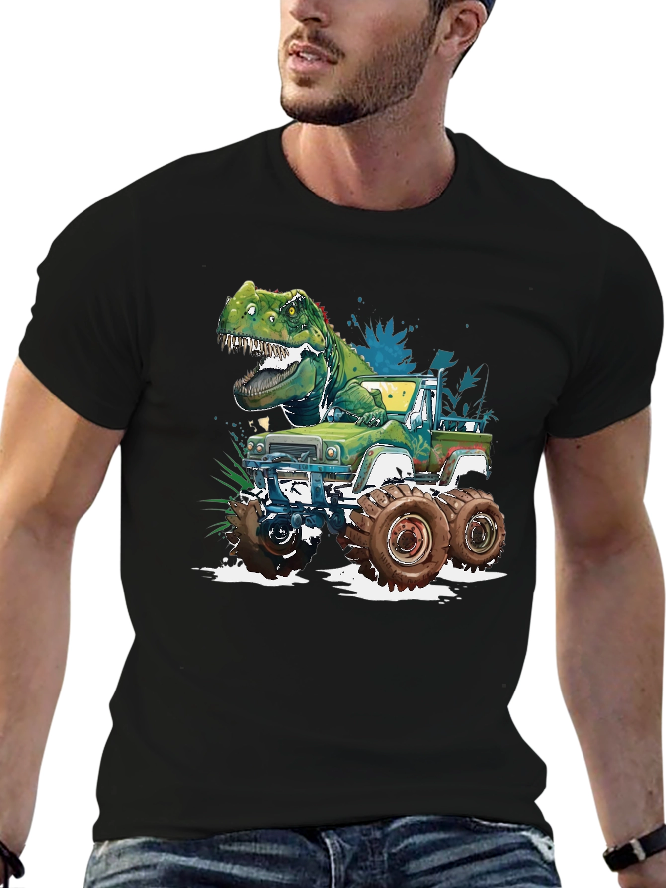 Dino Truck T-Shirt - Monster Truck Dinosaur Tee
