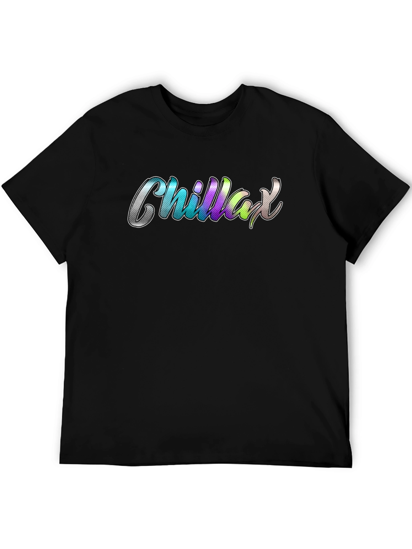 Chillax Black T-Shirt - Stylish Relaxed Fit Tee