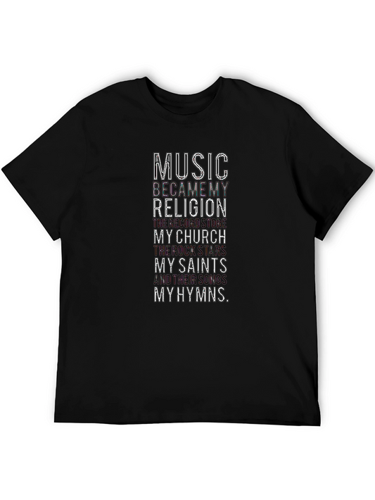 Music is My Religion T-Shirt - Stylish Graphic Tee