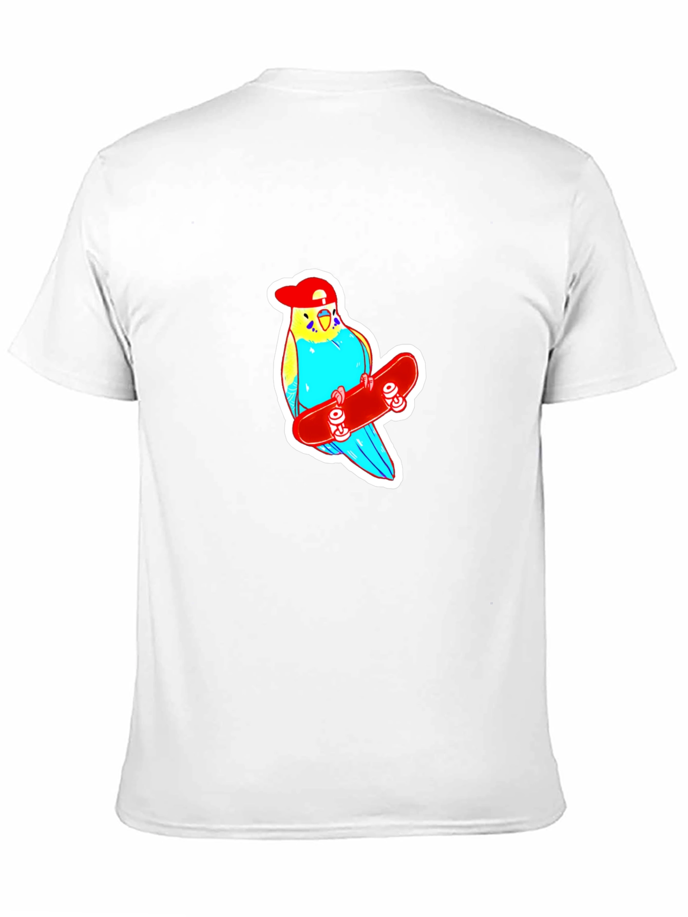 Skater Budgie T-Shirt - Cool Birdie Tee