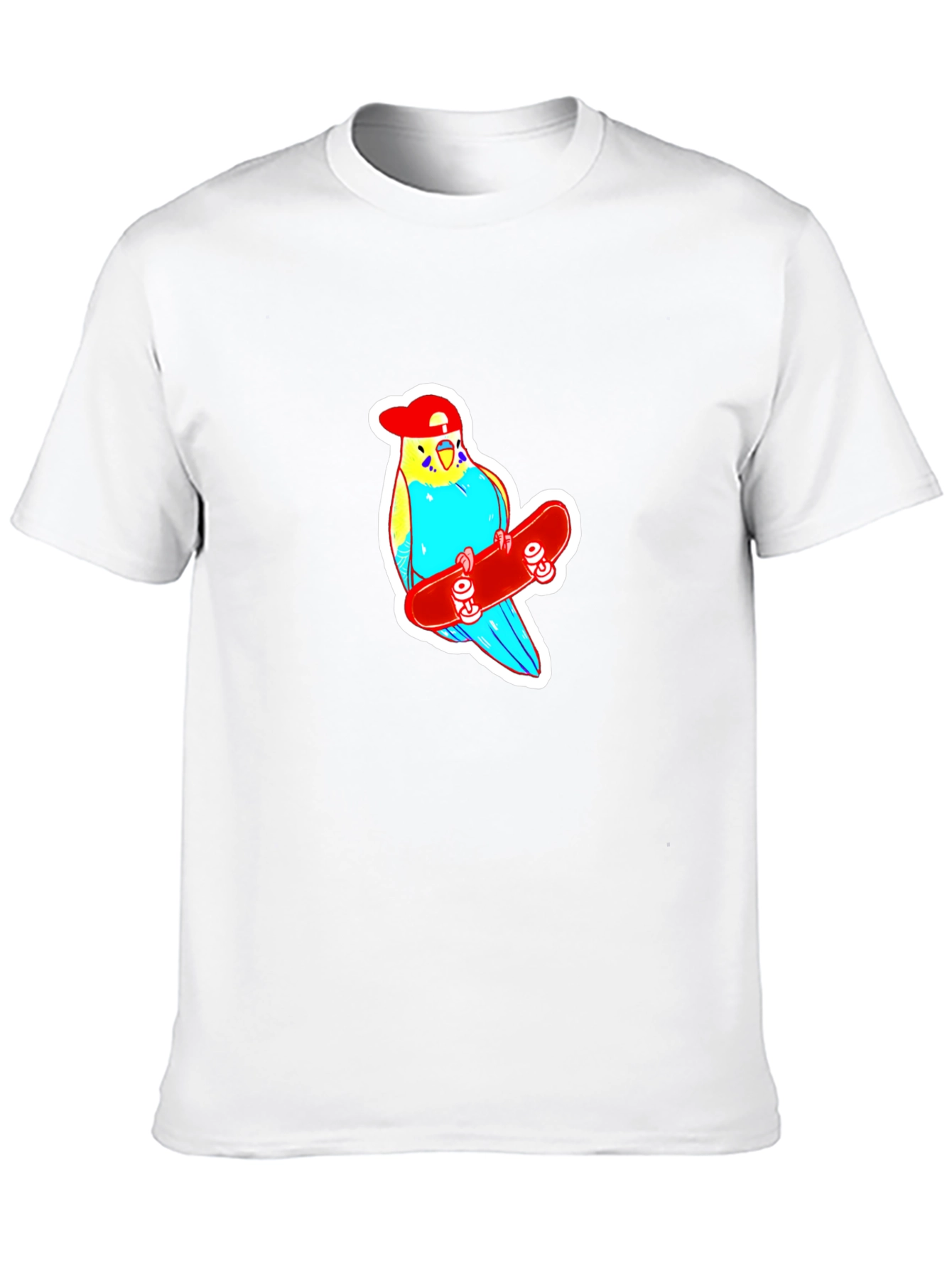 Skater Budgie T-Shirt - Cool Birdie Tee