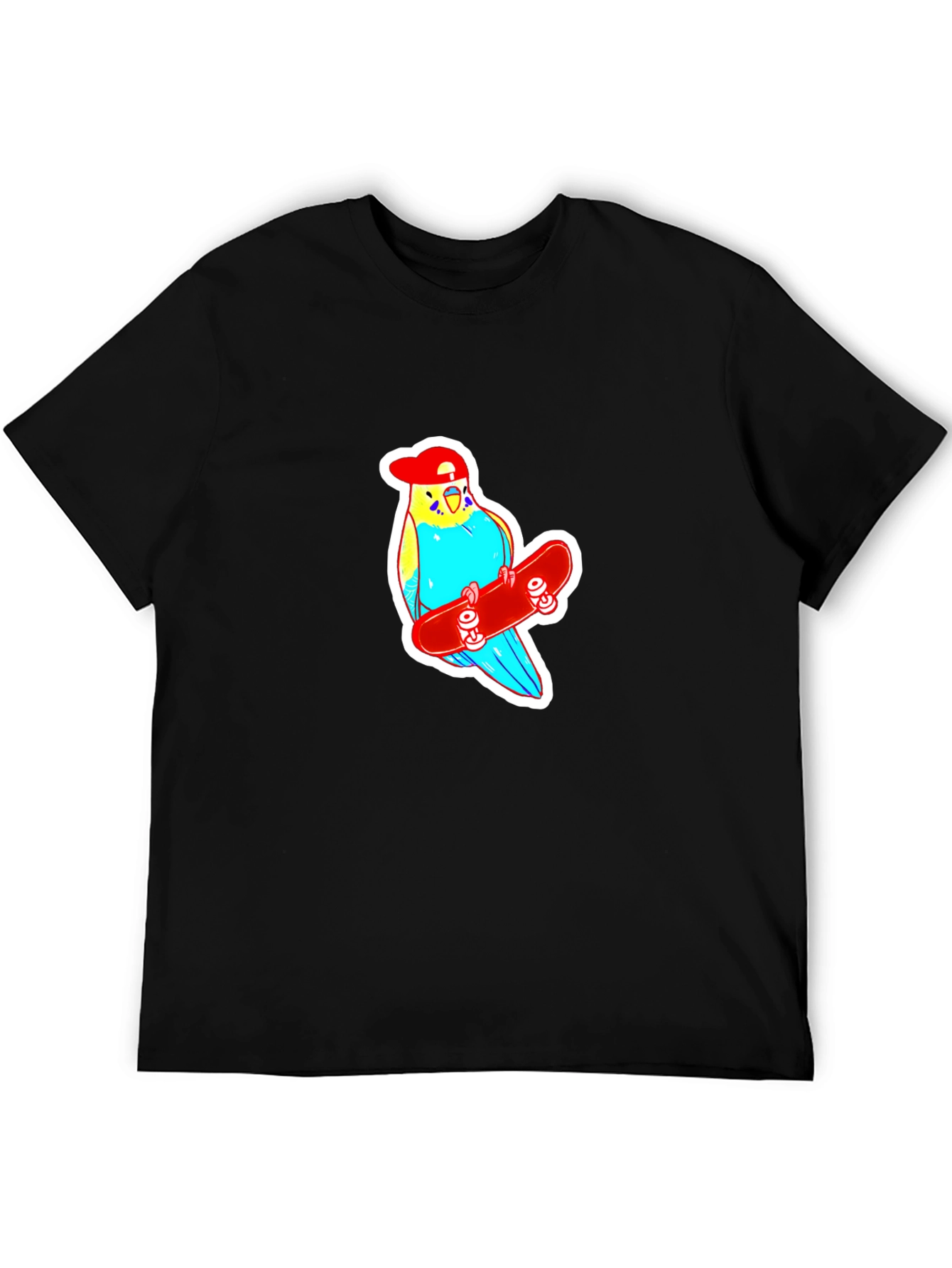 Skater Budgie T-Shirt - Cool Birdie Tee