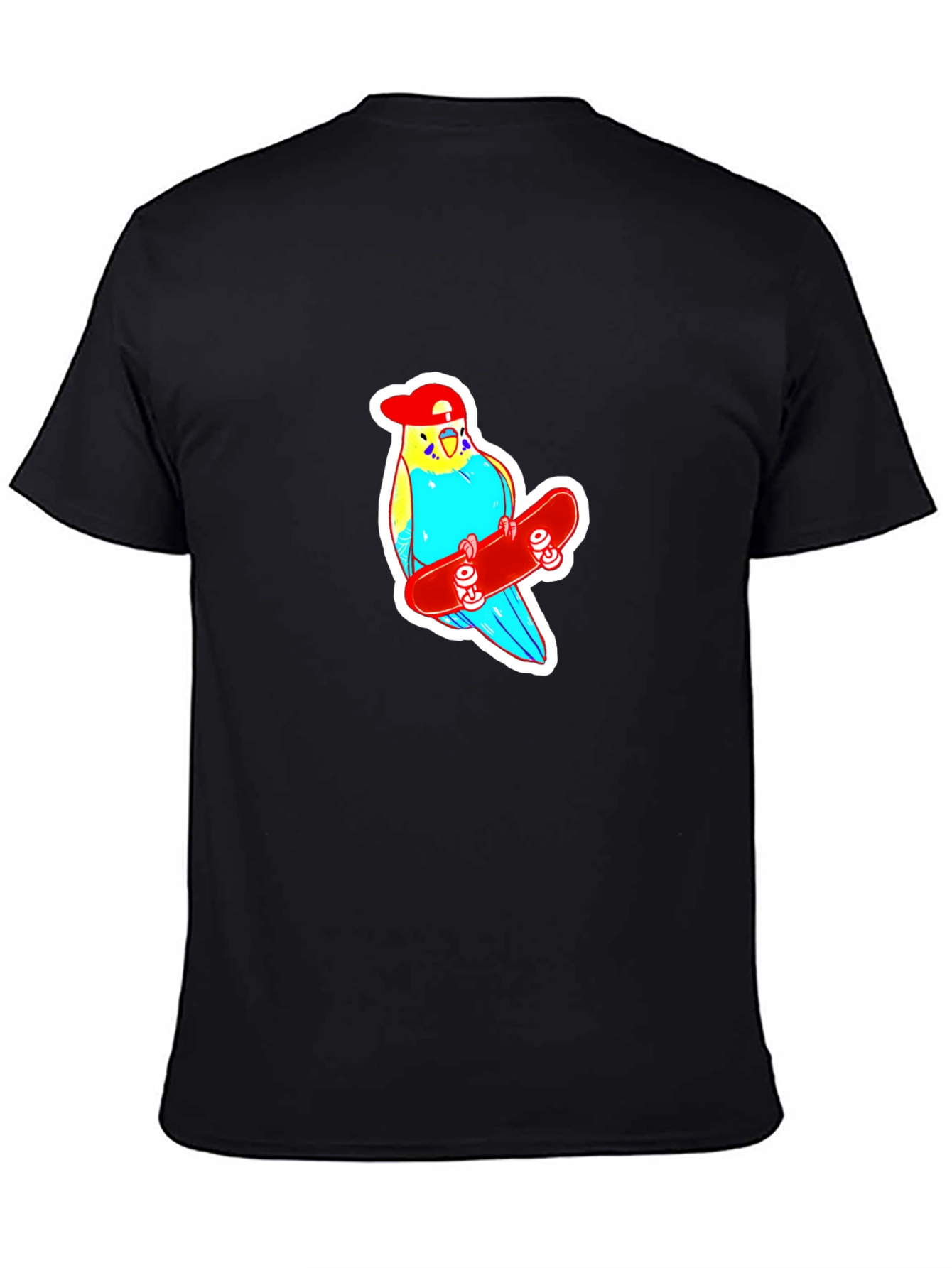 Skater Budgie T-Shirt - Cool Birdie Tee
