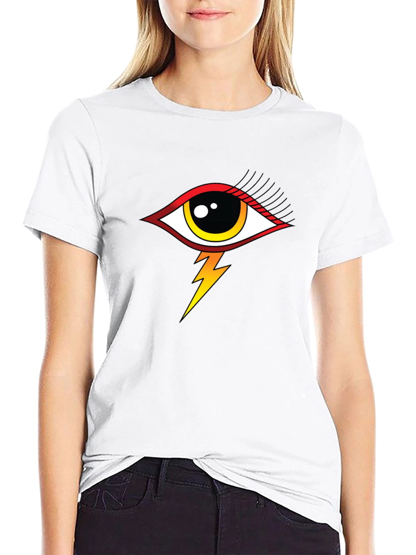 Eye and Lightning Bolt Graphic Tee